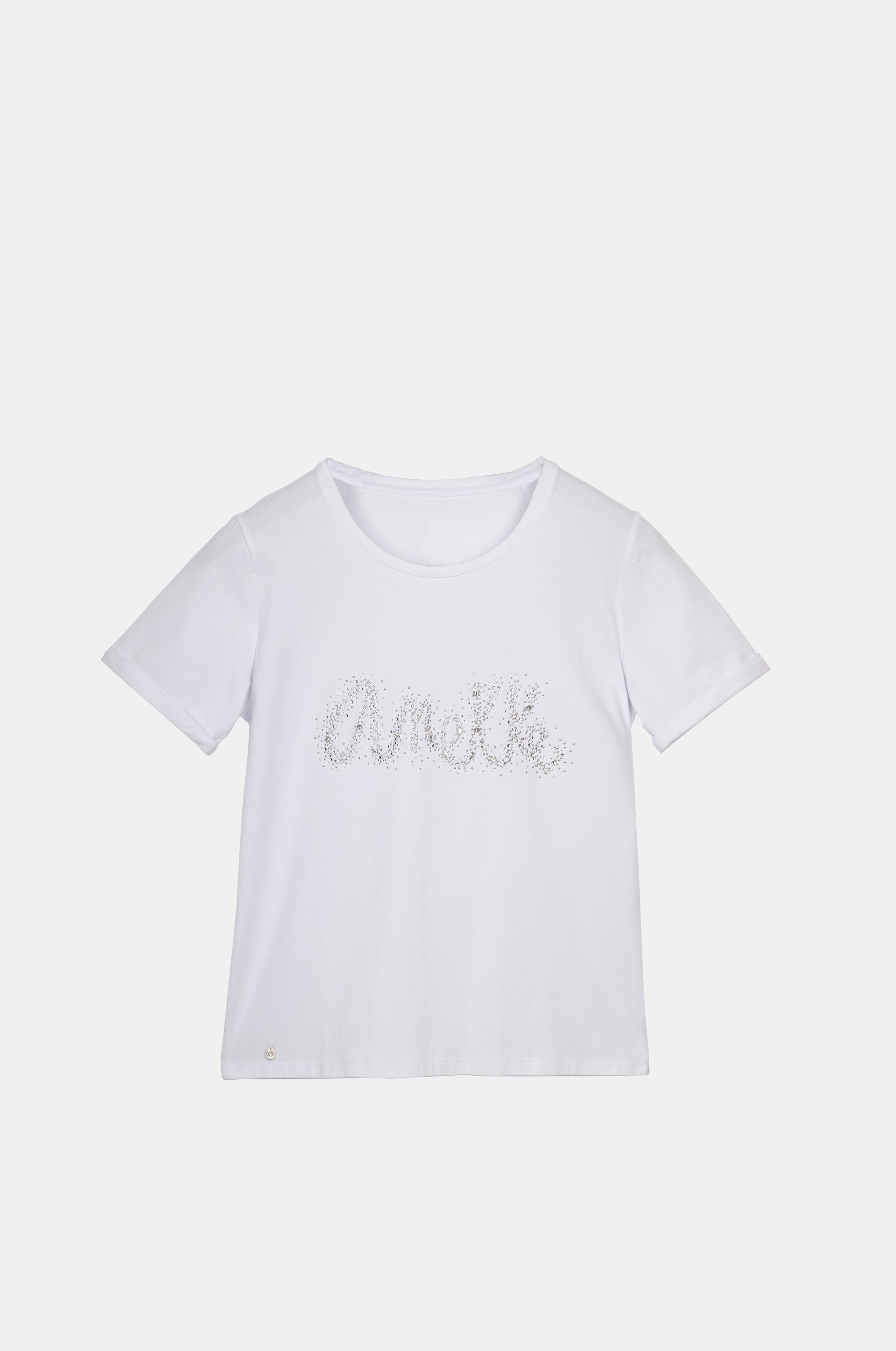 T-shirt bianca glitterata