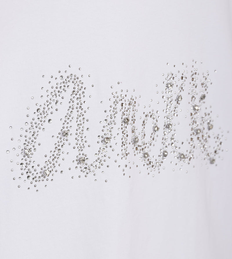 T-shirt bianca glitterata