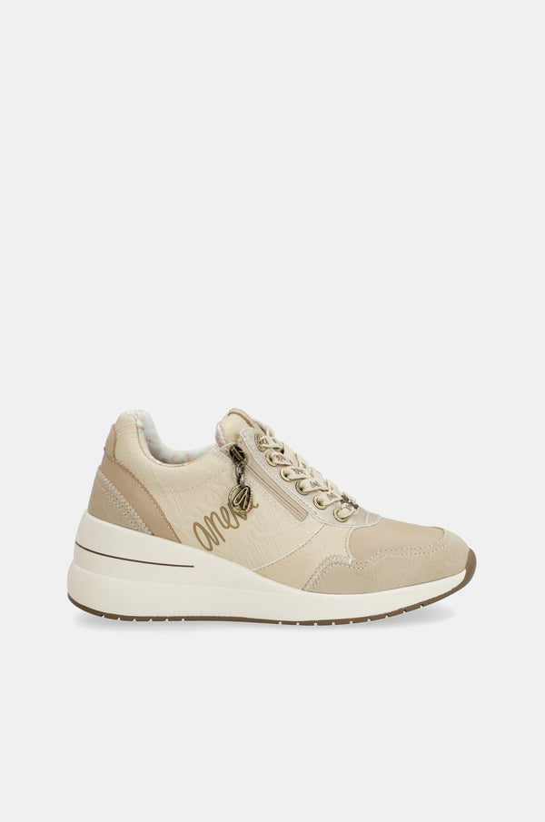 Sneakers con zeppa Peace &amp; Love