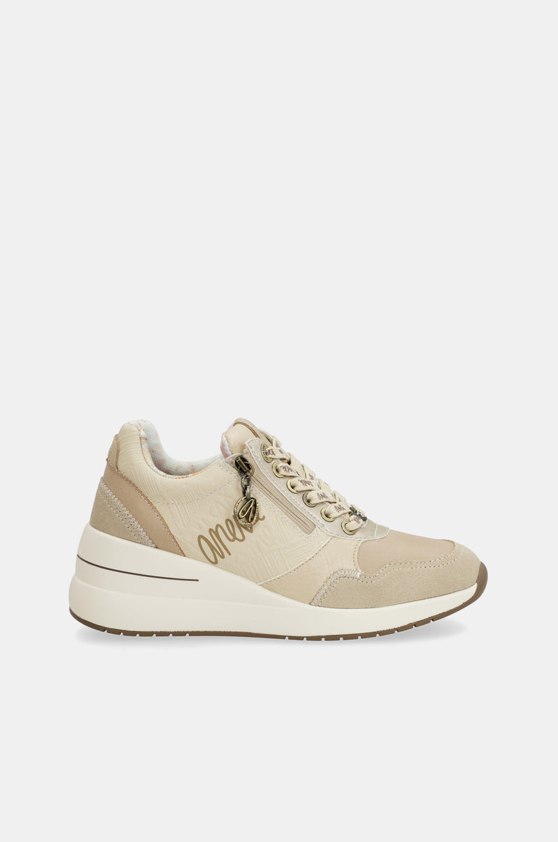 Sneakers con zeppa Peace &amp; Love