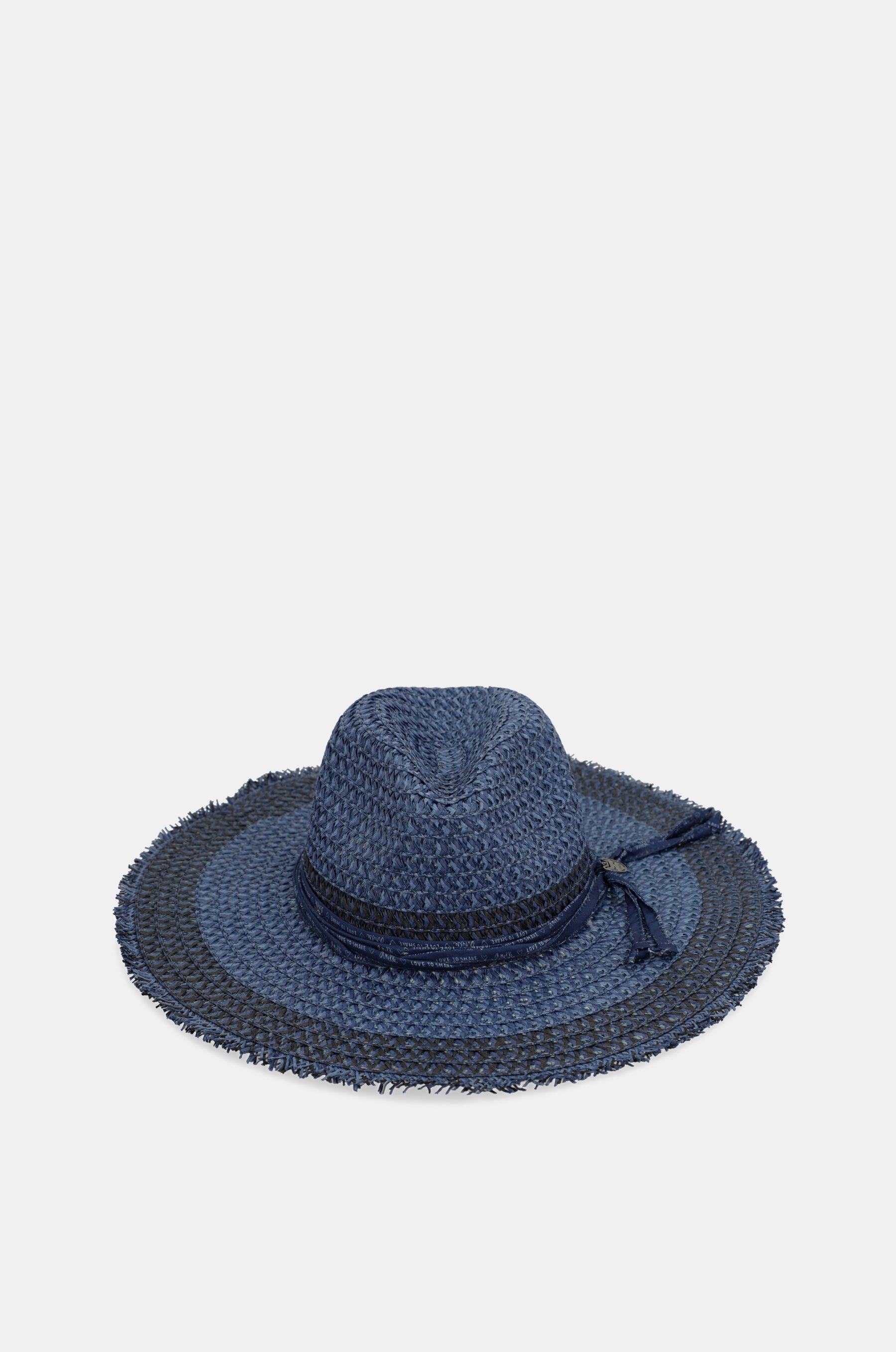 Cappello in rafia bicolore