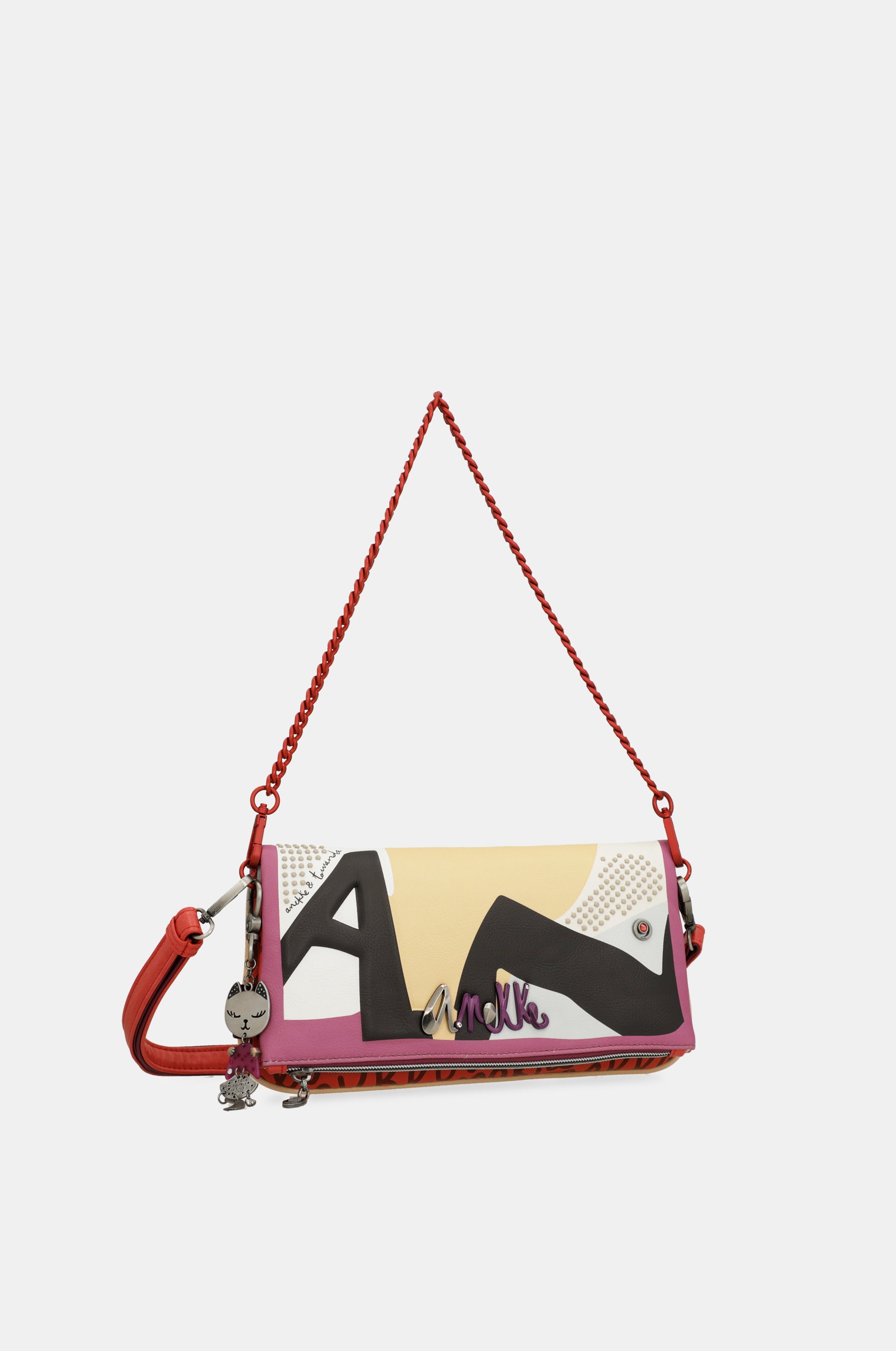 Borsa a tracolla Fashion con manico in metallo