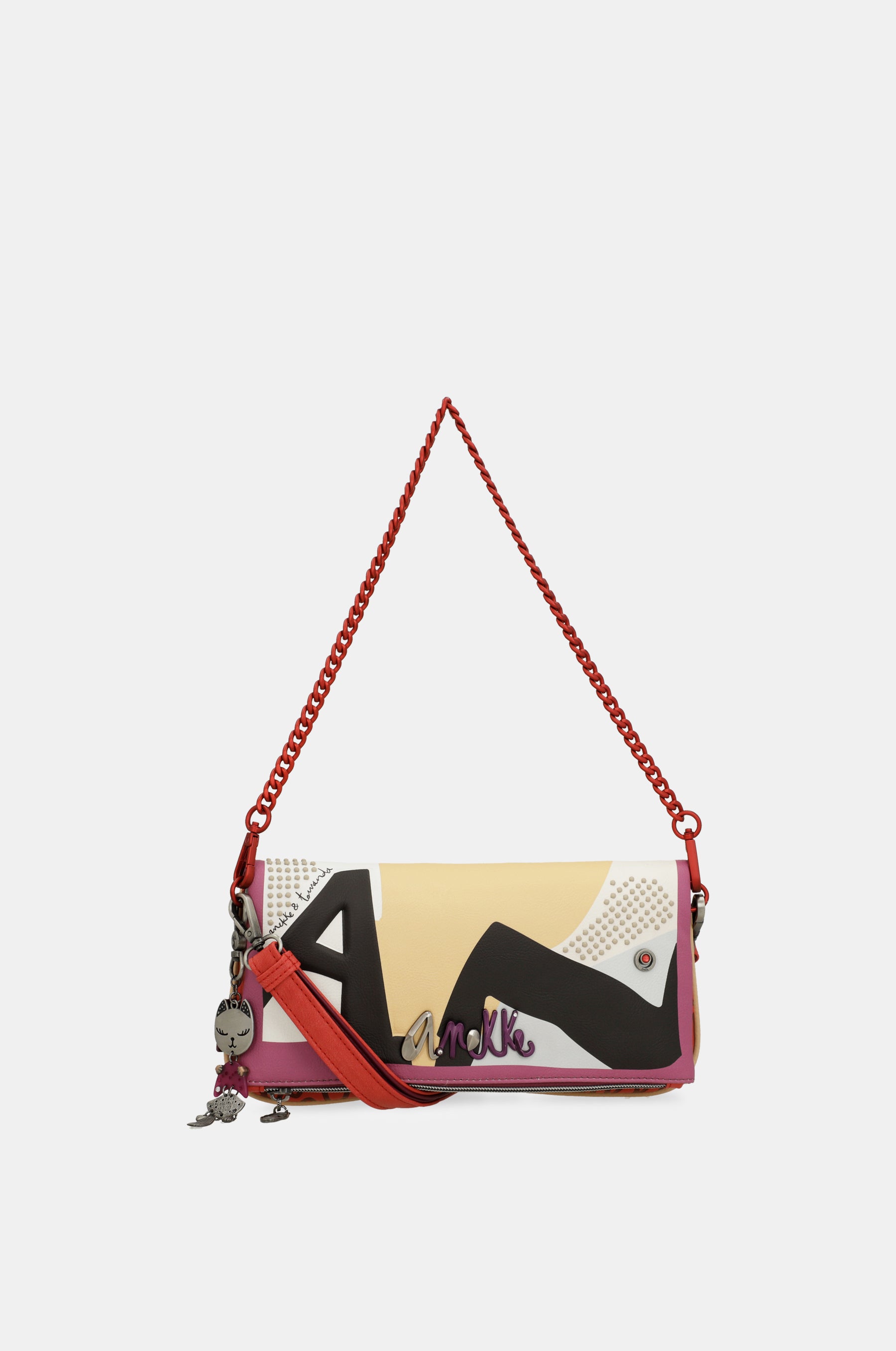 Borsa a tracolla Fashion con manico in metallo