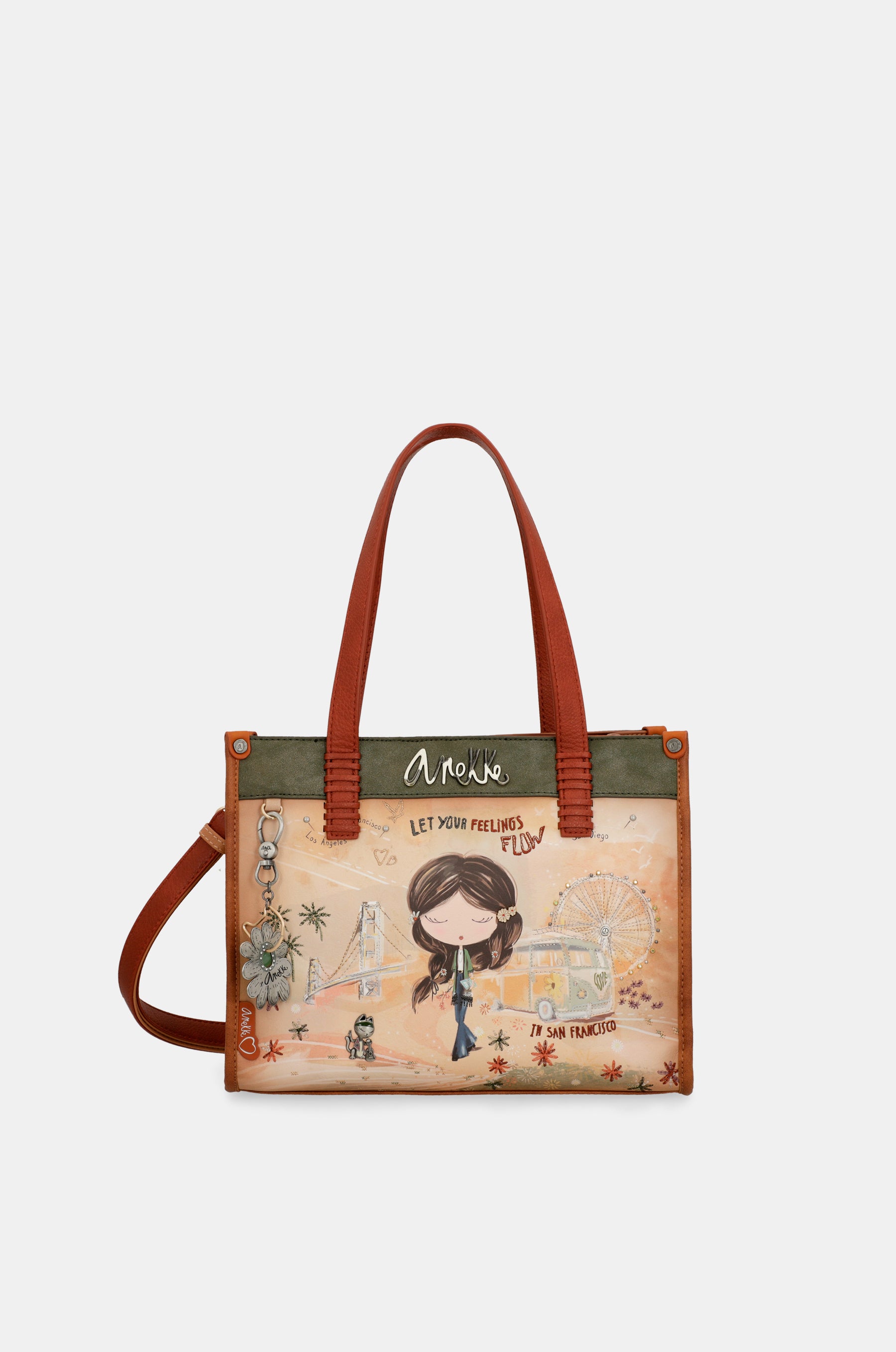 Borsa cammello Peace &amp; Love
