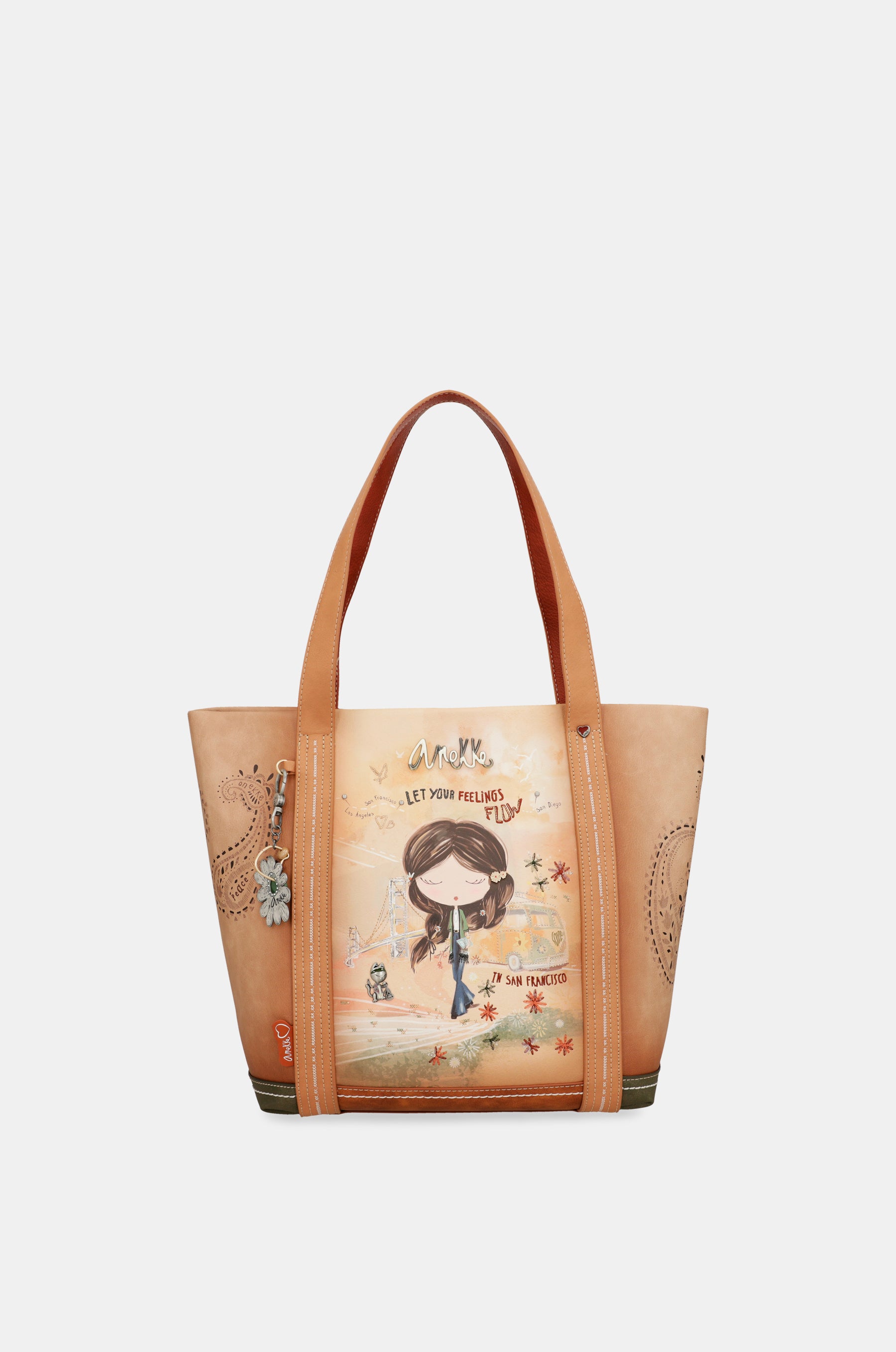Borsa della spesa cammello Peace &amp; Love