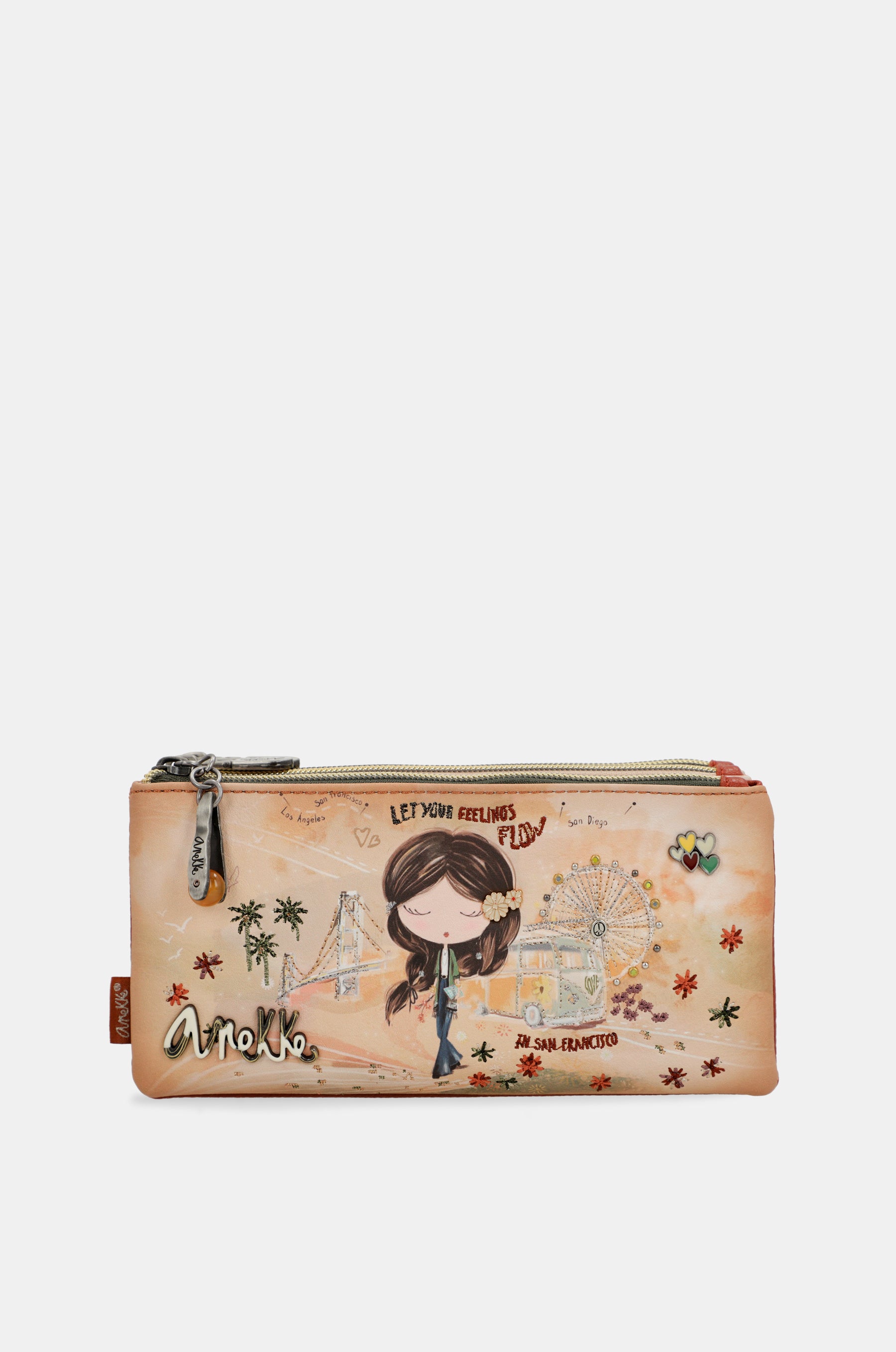 Astuccio portapenne cammello Peace &amp; Love
