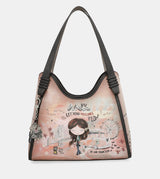 Borsa a tracolla rosa Peace &amp; Love