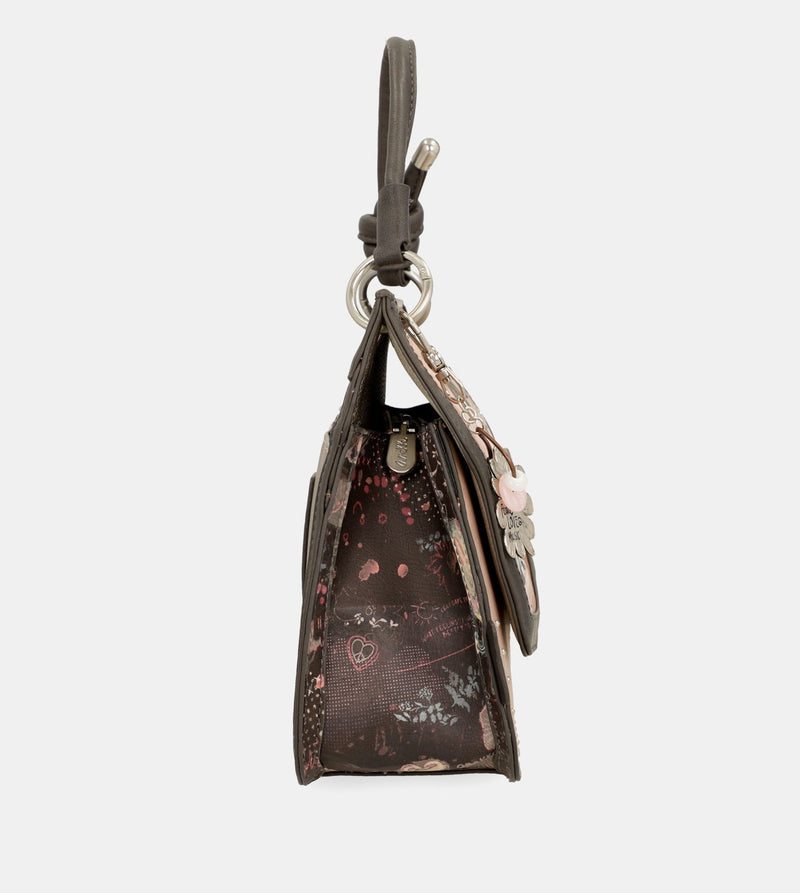 Borsa con patta rosa Peace &amp; Love