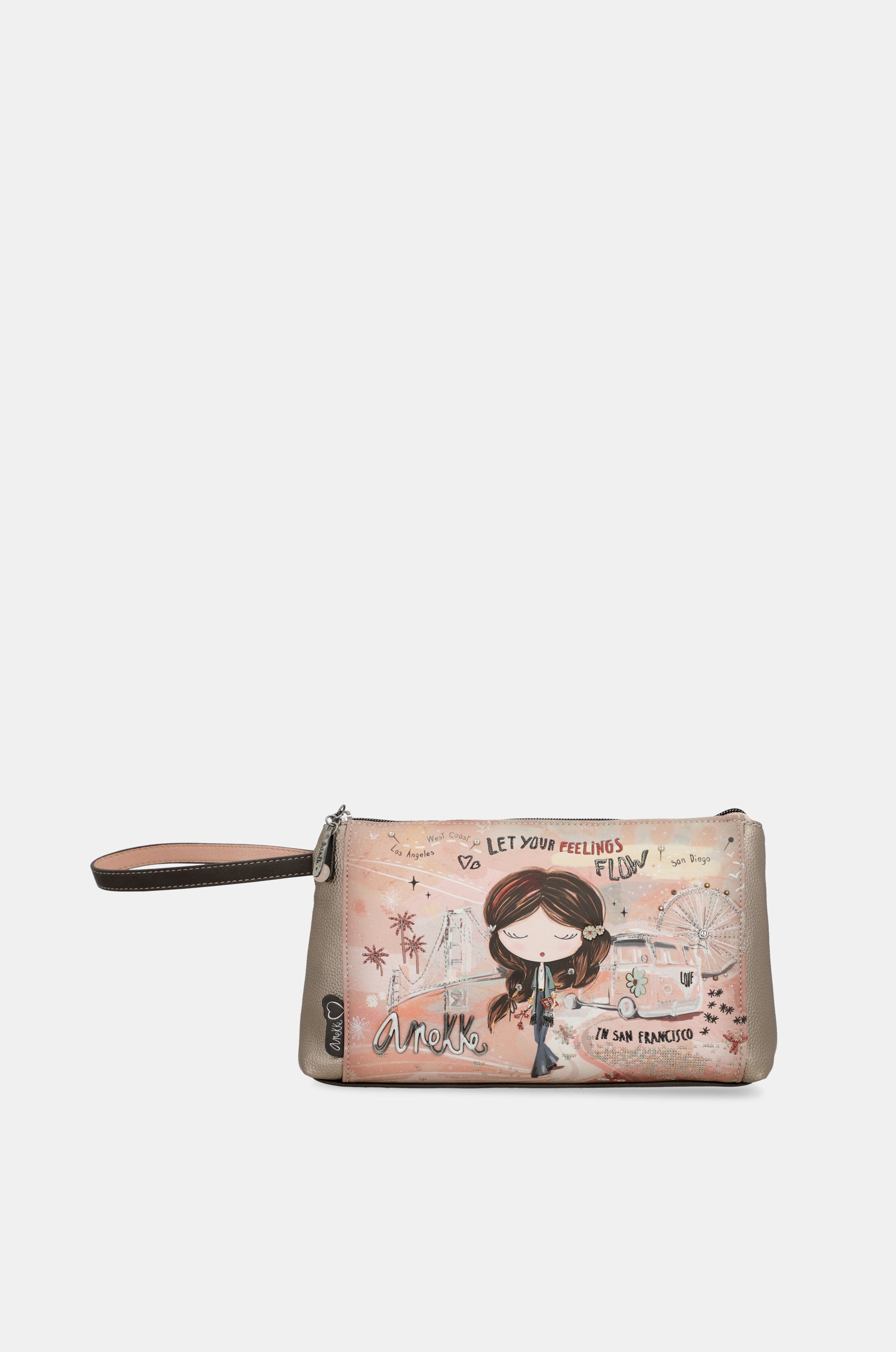 Borsa da toilette rosa Peace &amp; Love