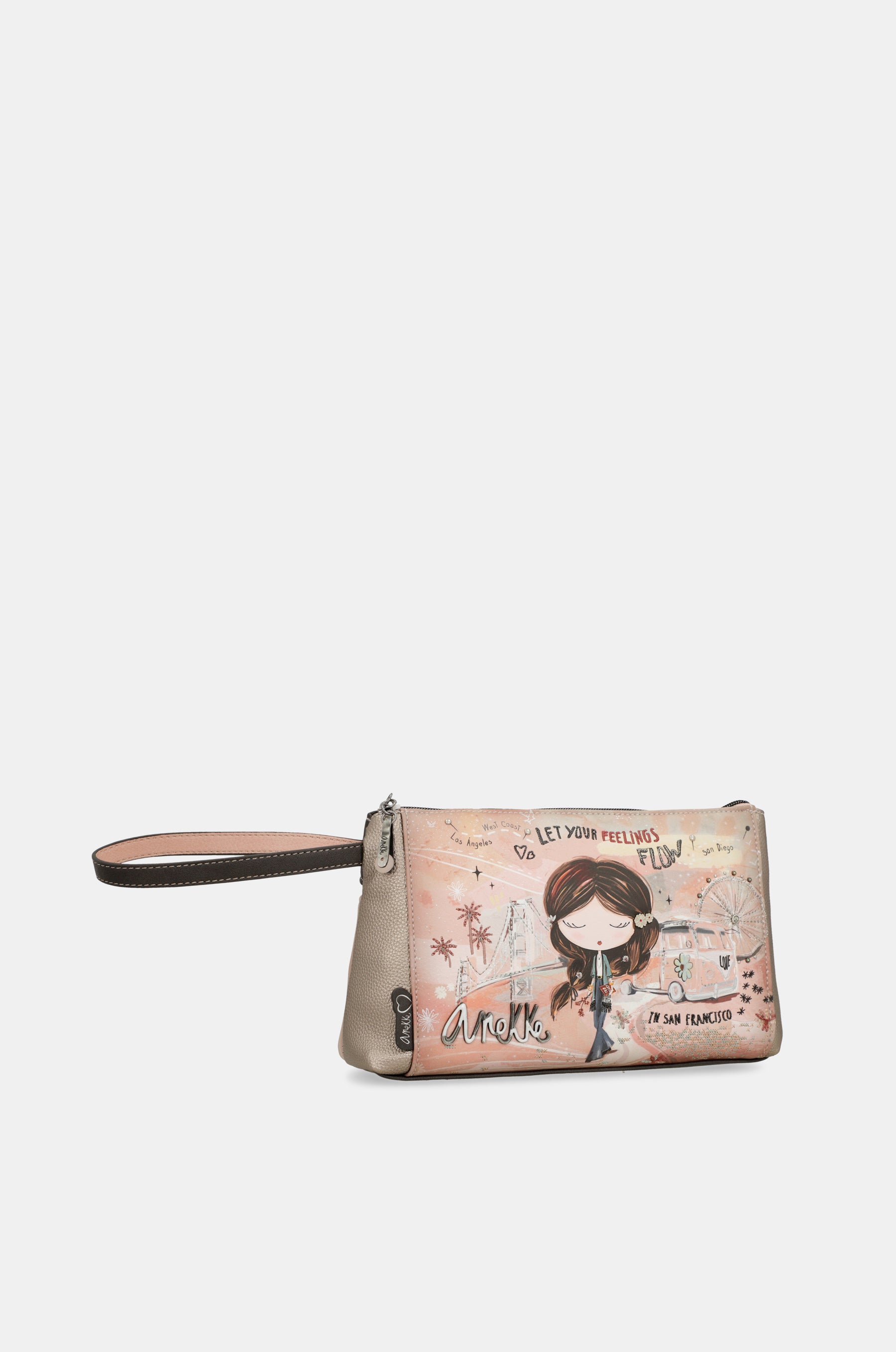 Borsa da toilette rosa Peace &amp; Love