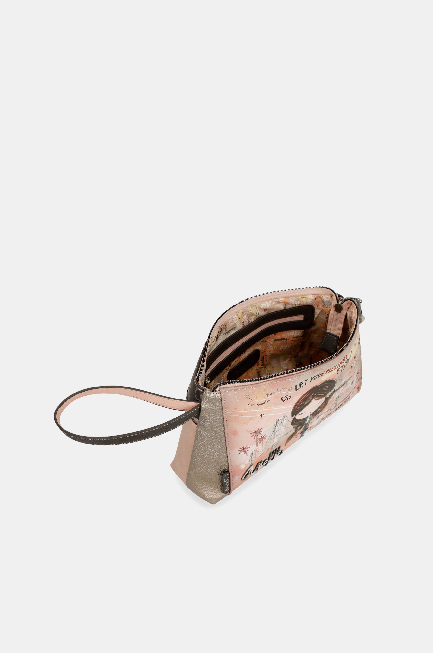 Borsa da toilette rosa Peace &amp; Love