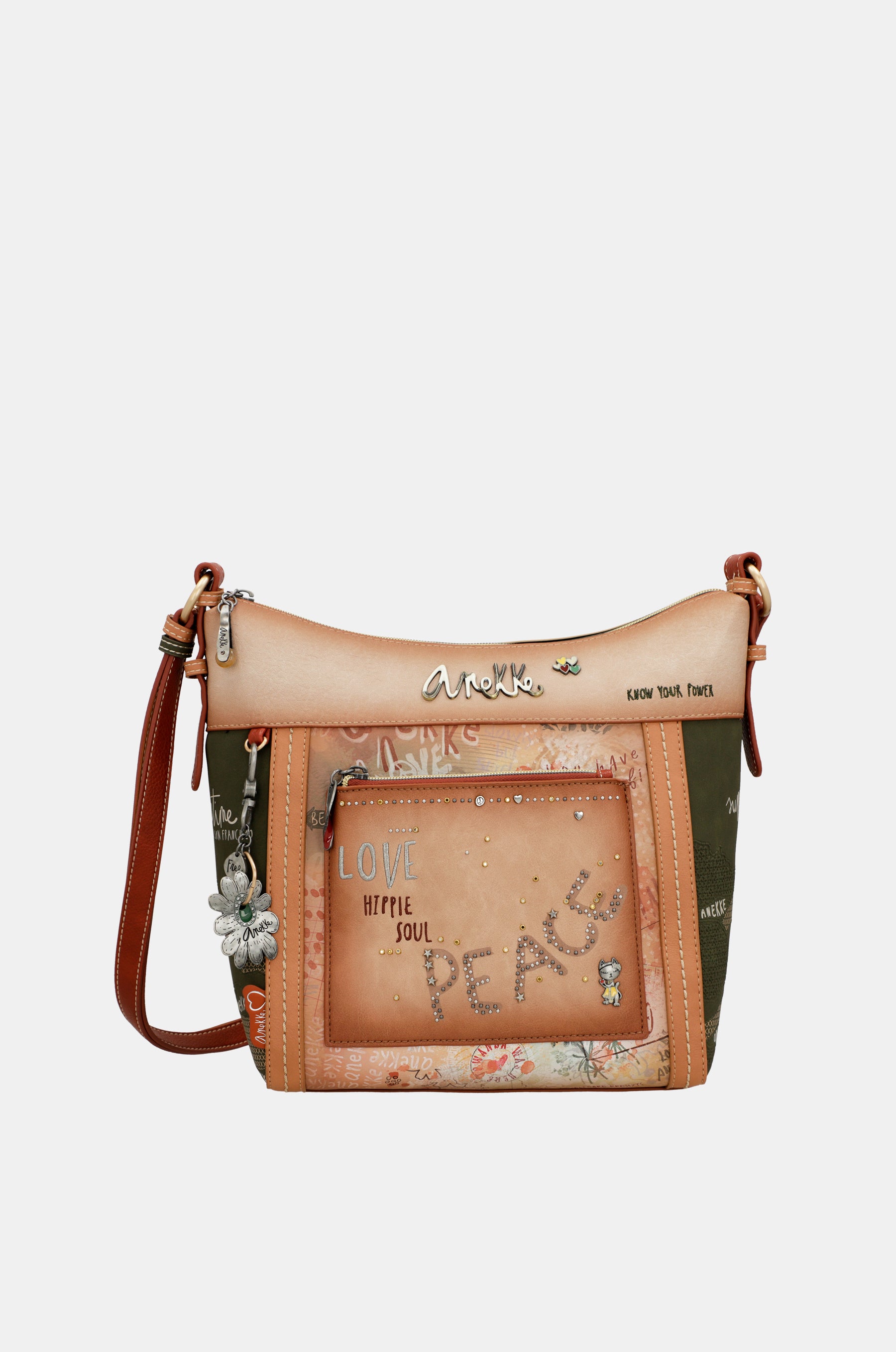 Borsa a tracolla grande Flower