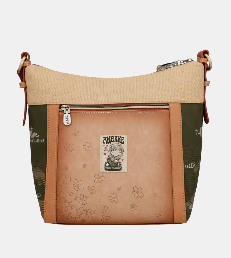 Borsa a tracolla grande Flower