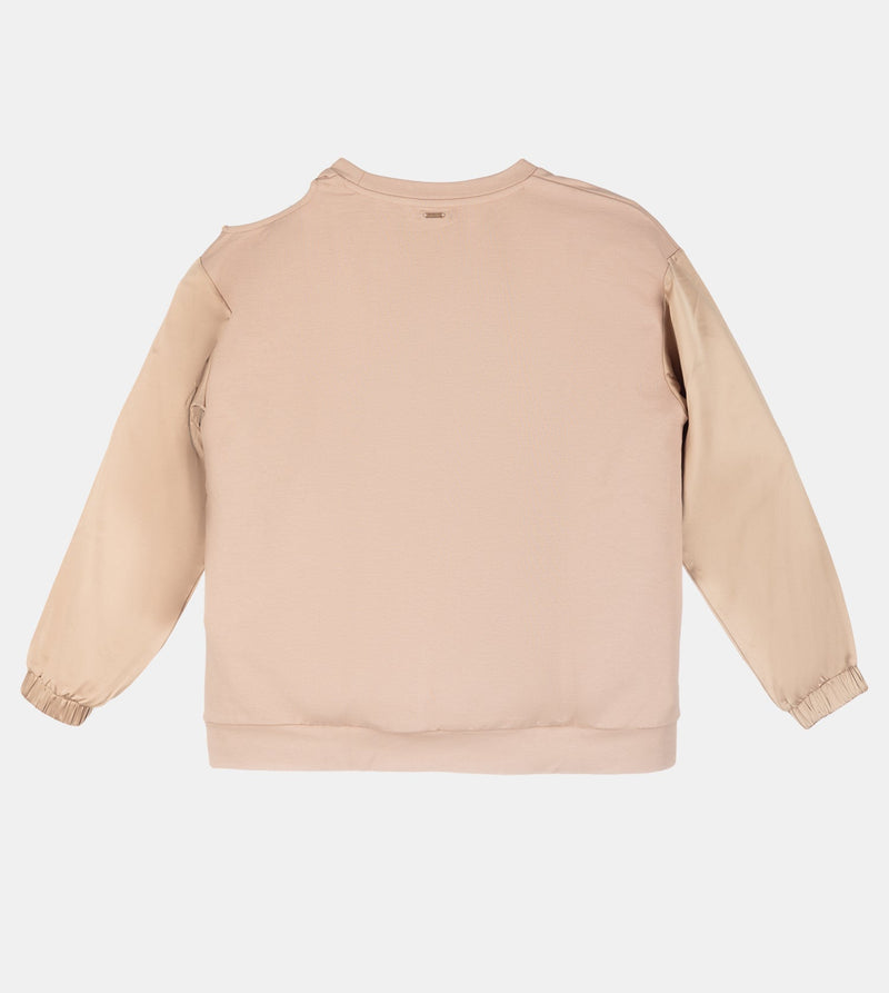 Felpa beige cut out