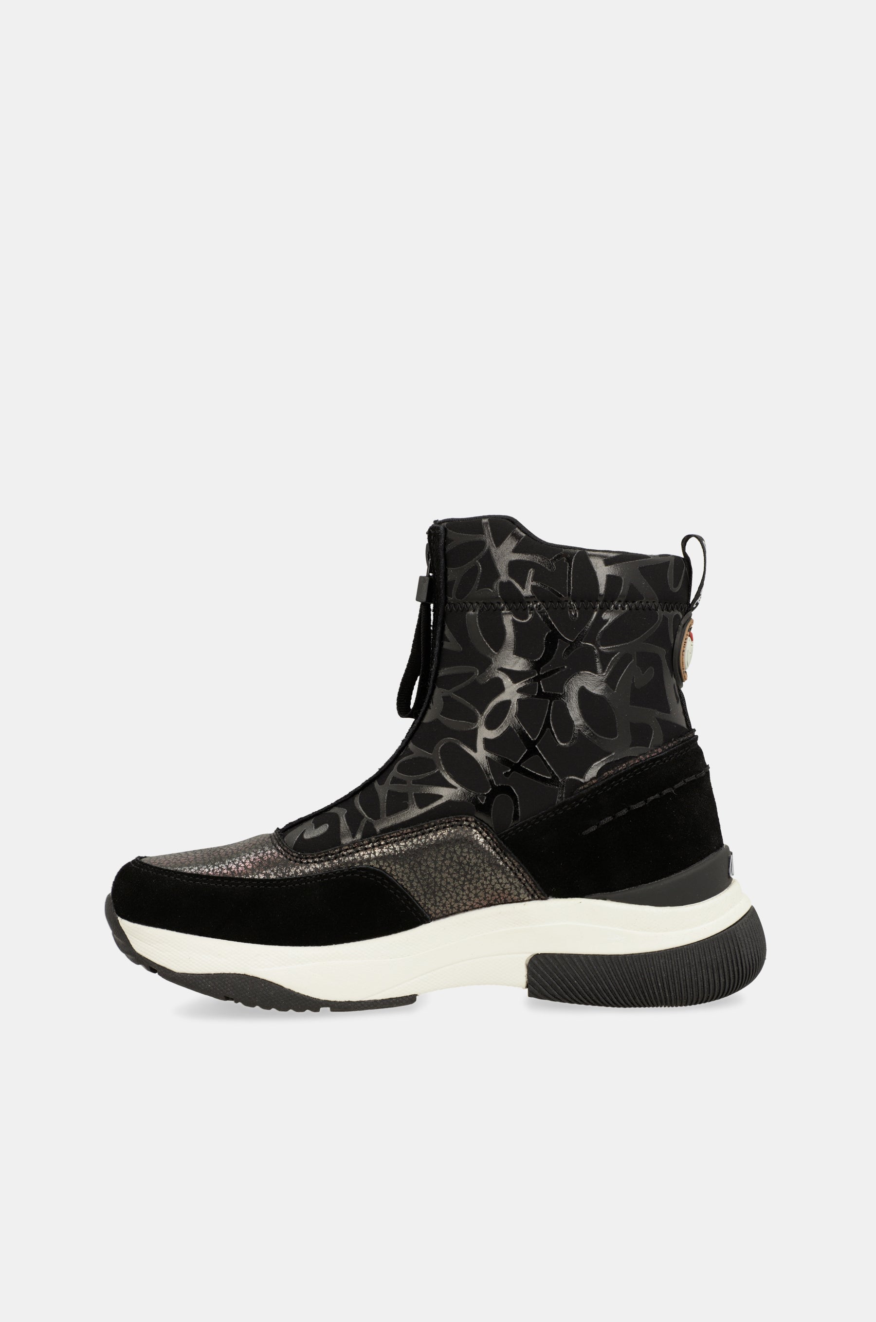 Stivaletto sportivo nero elegante alla caviglia