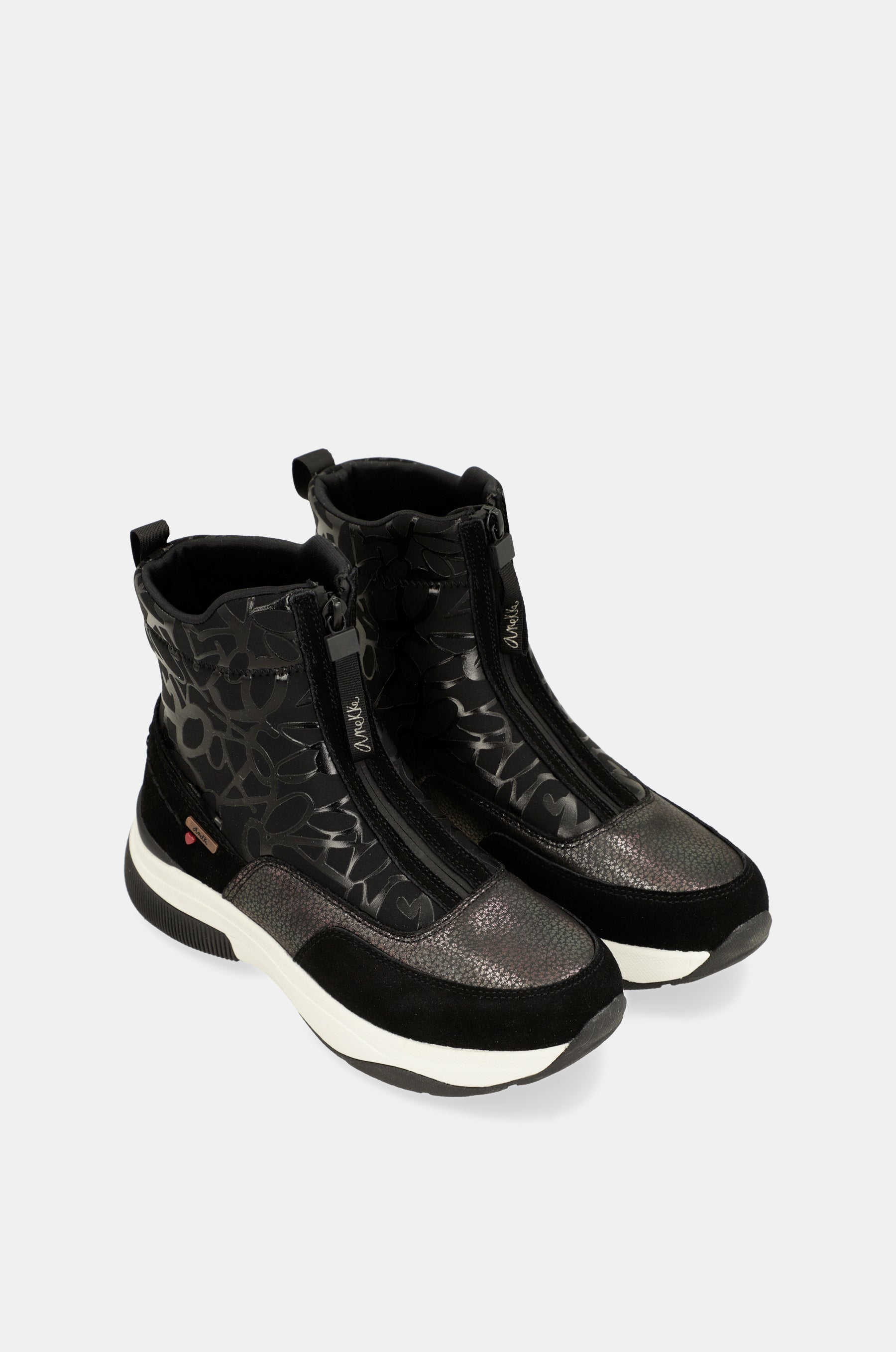 Stivaletto sportivo nero elegante alla caviglia