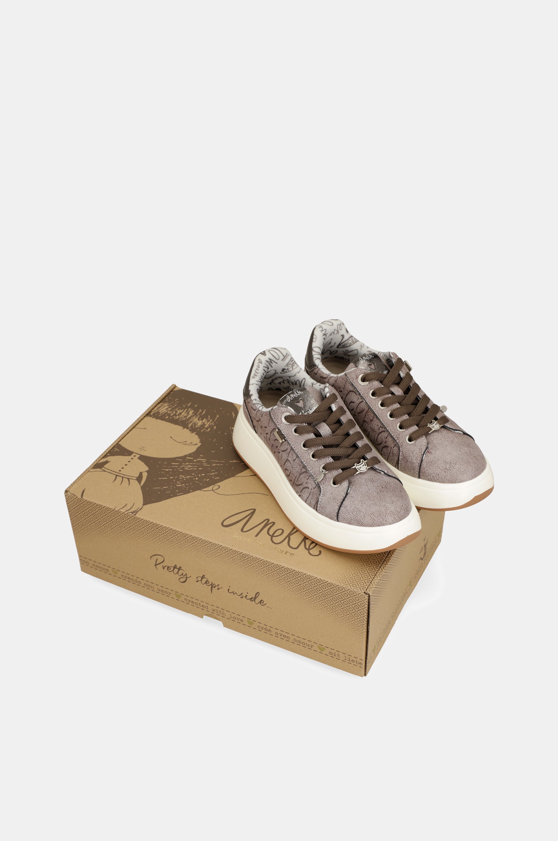 Sneakers casual color ecrù