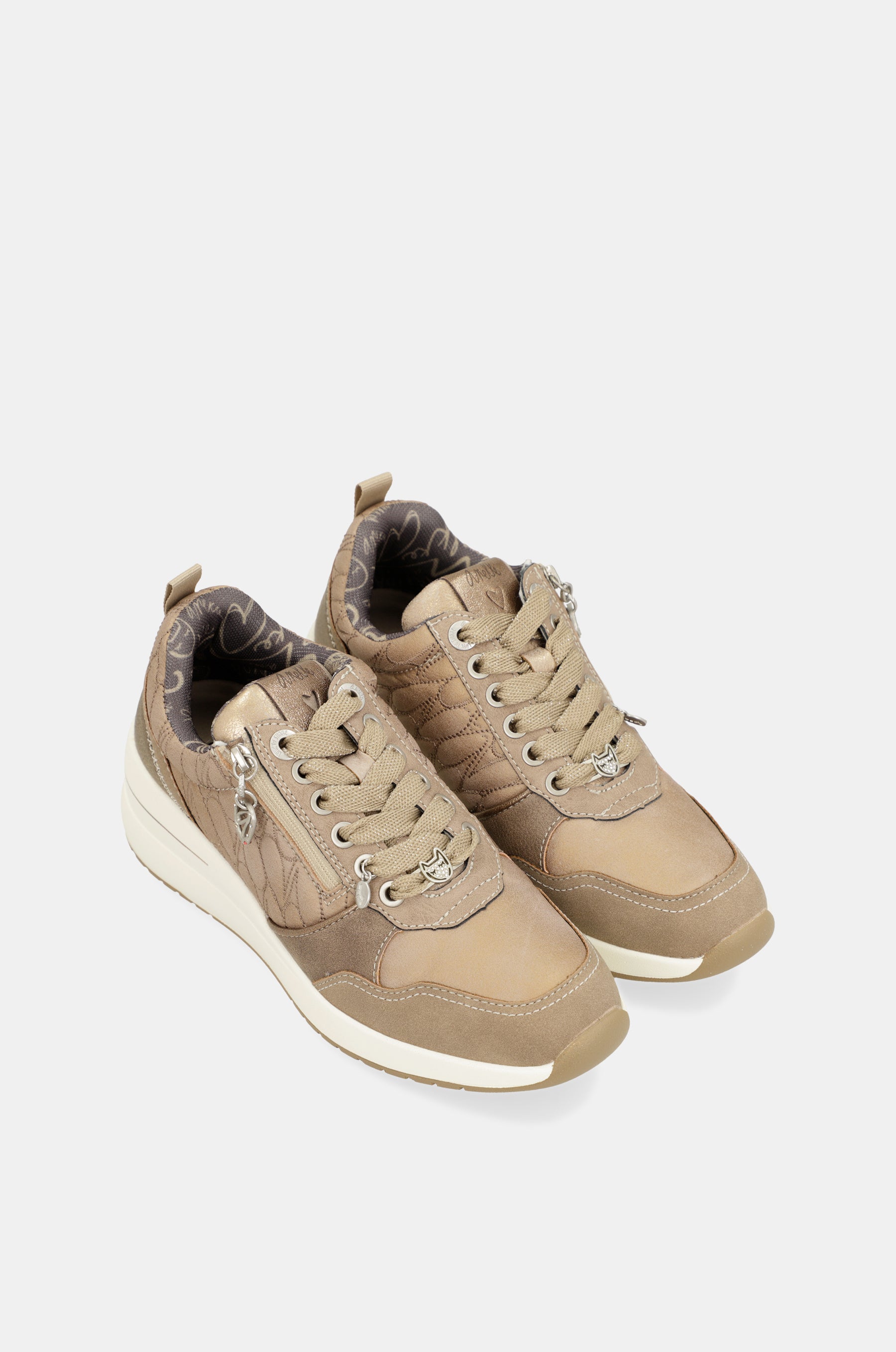 Sneakers con zeppa marrone Dreams