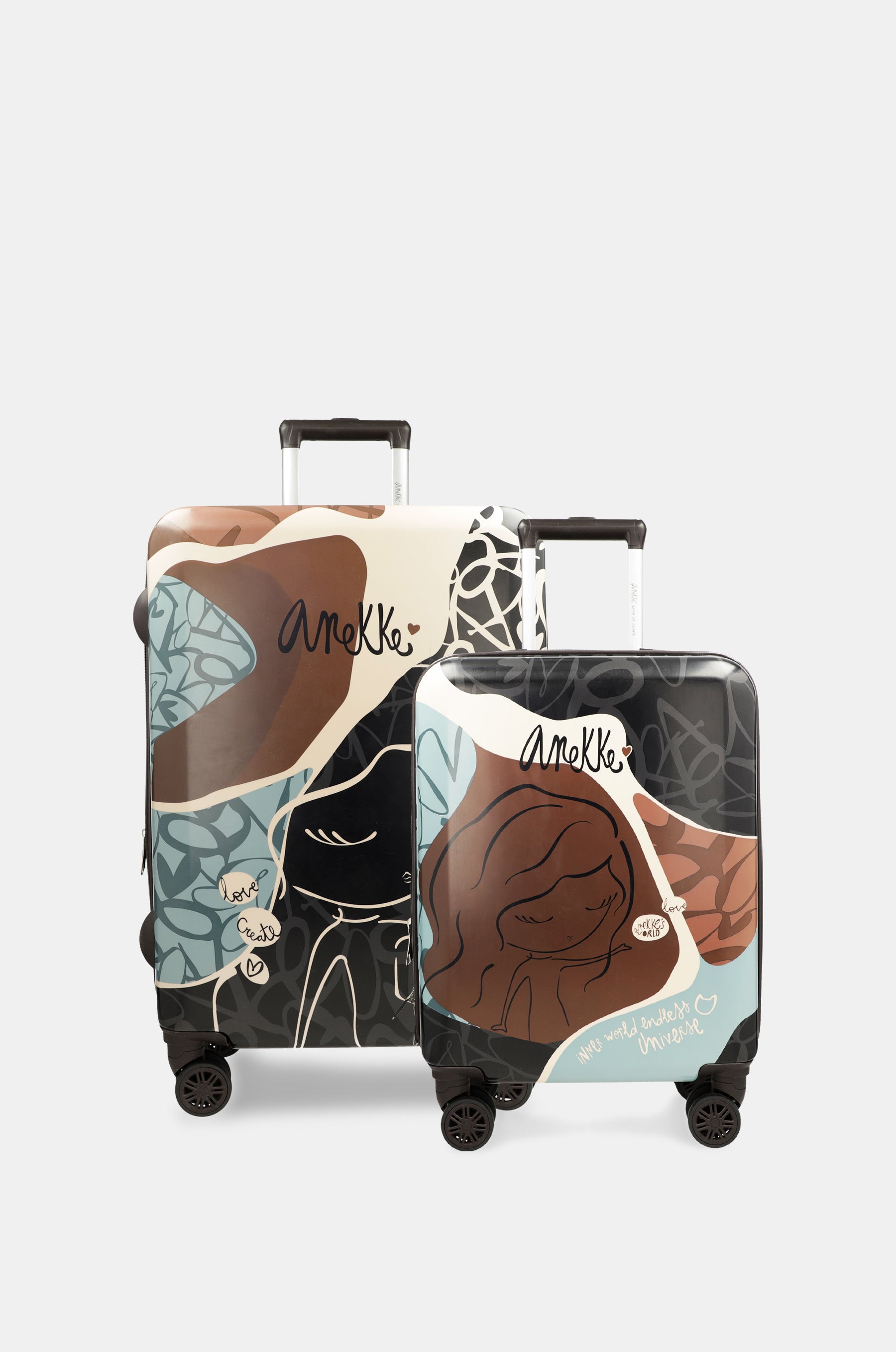 Set di bagagli immaginari