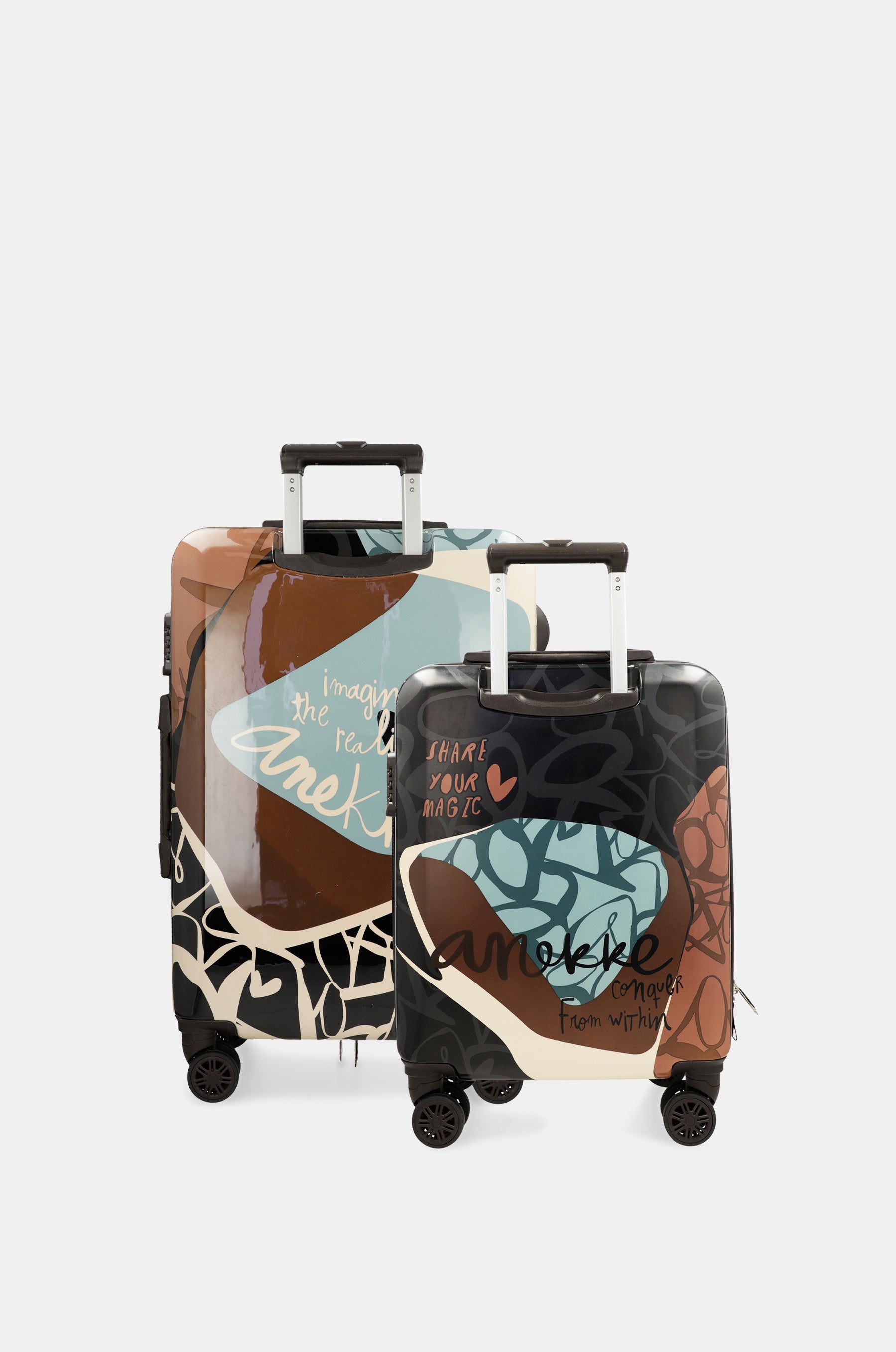 Set di bagagli immaginari