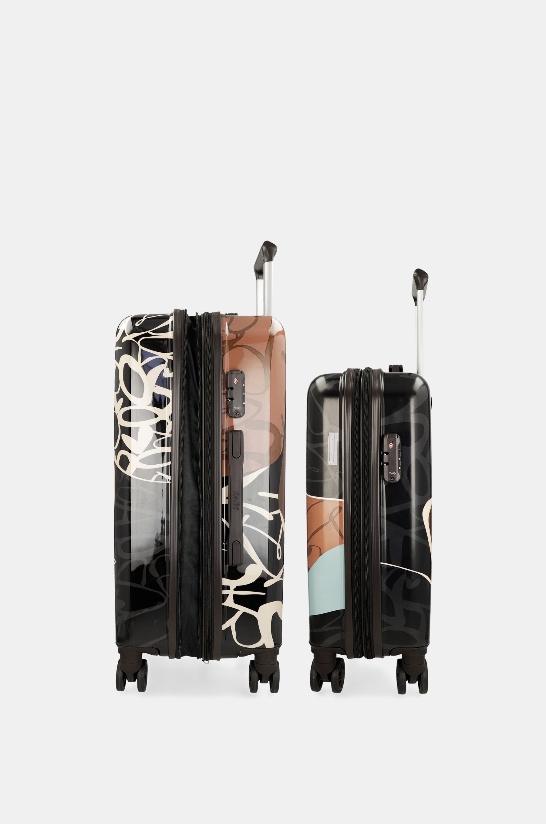 Set di bagagli immaginari