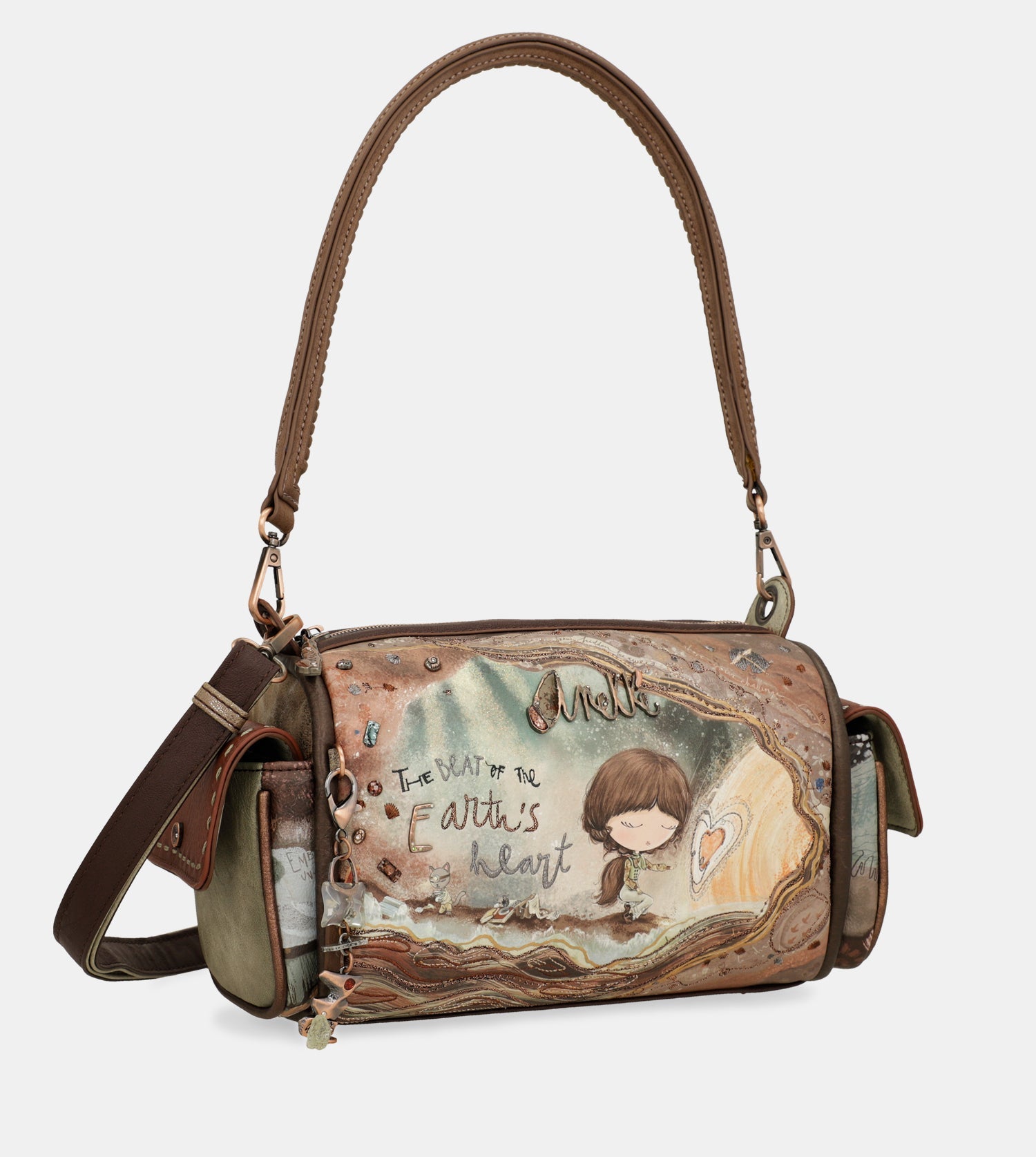Anekke Borsa Bowling In Patchwork Con Tracolla Regolabile, Borse Alla Moda Donna, 26x18x12 Cm