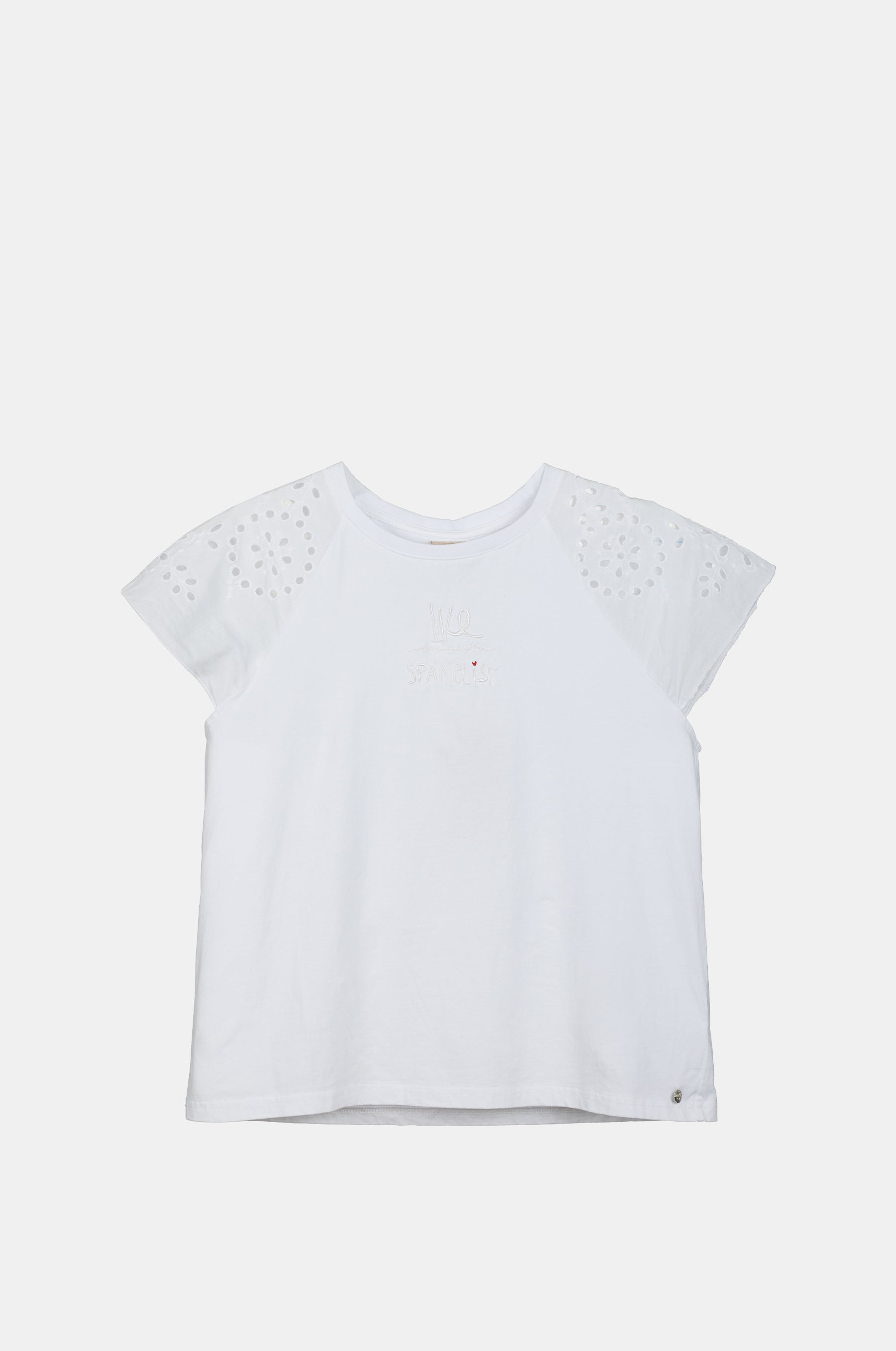 T-shirt bianca a maniche corte Anekke