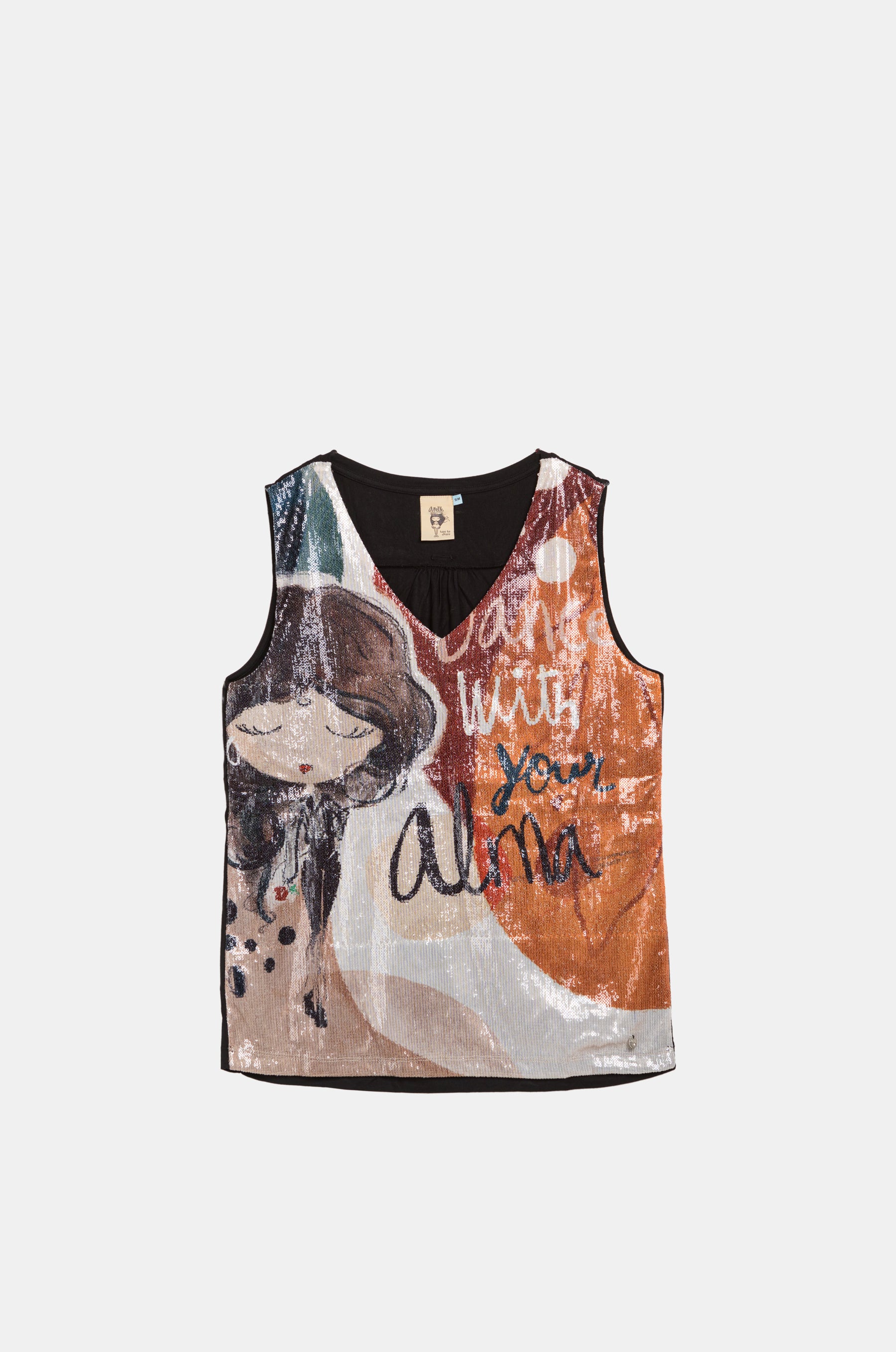 Top con paillettes Alma