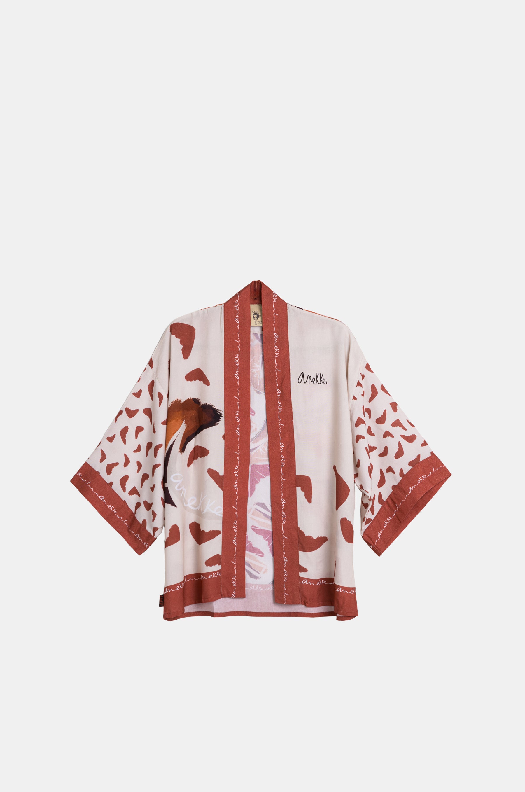 Kimono corto rosso