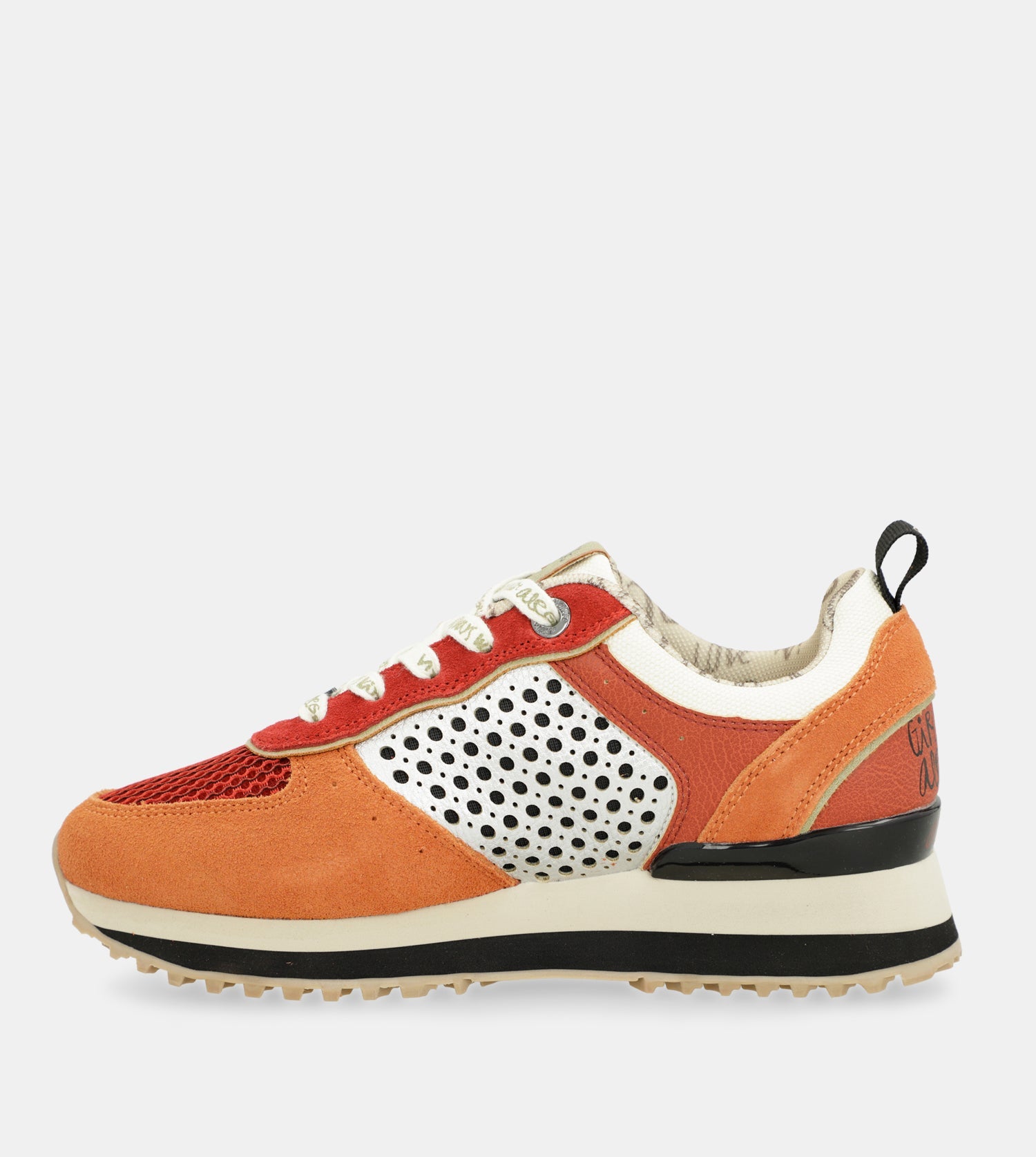 Sneakers piattaforma rossa