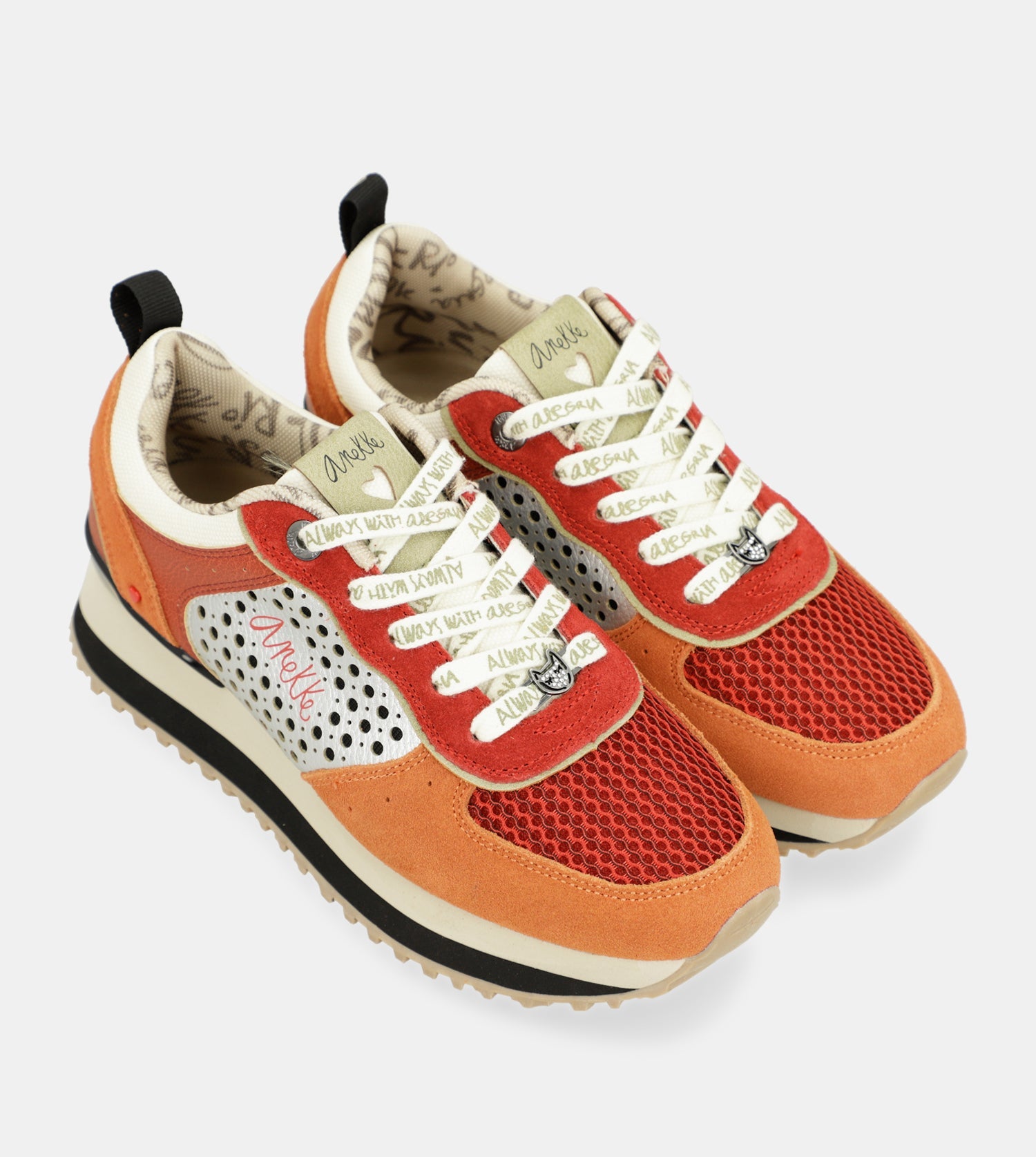 Sneakers piattaforma rossa