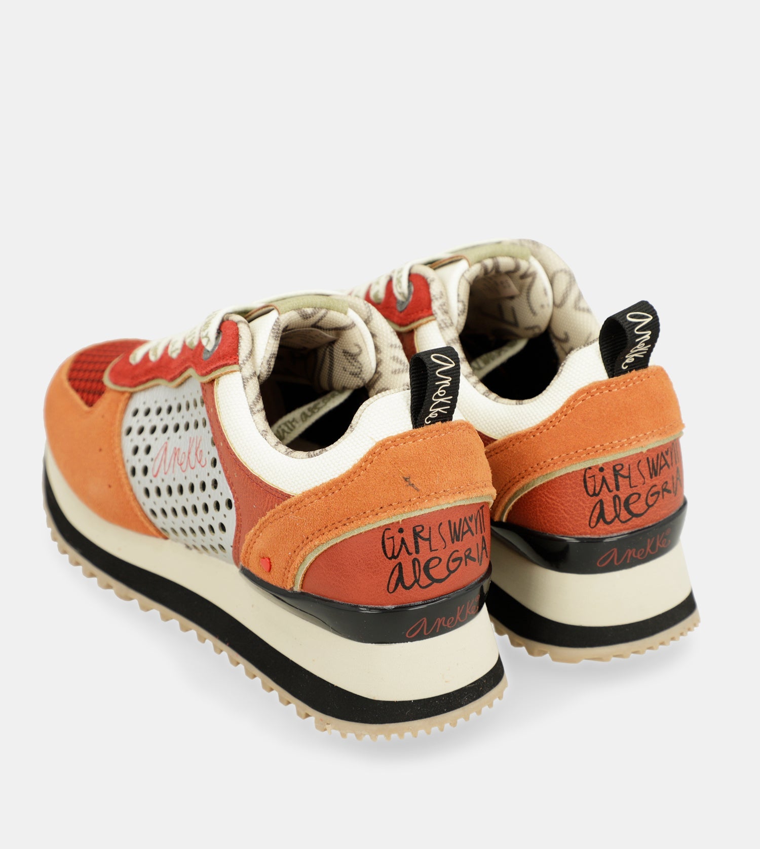 Sneakers piattaforma rossa