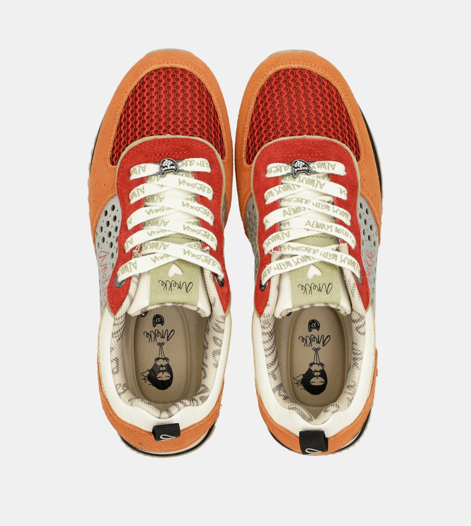Sneakers piattaforma rossa