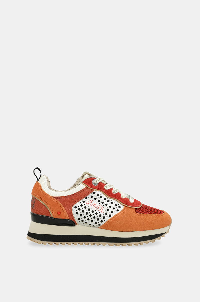 Sneakers piattaforma rossa