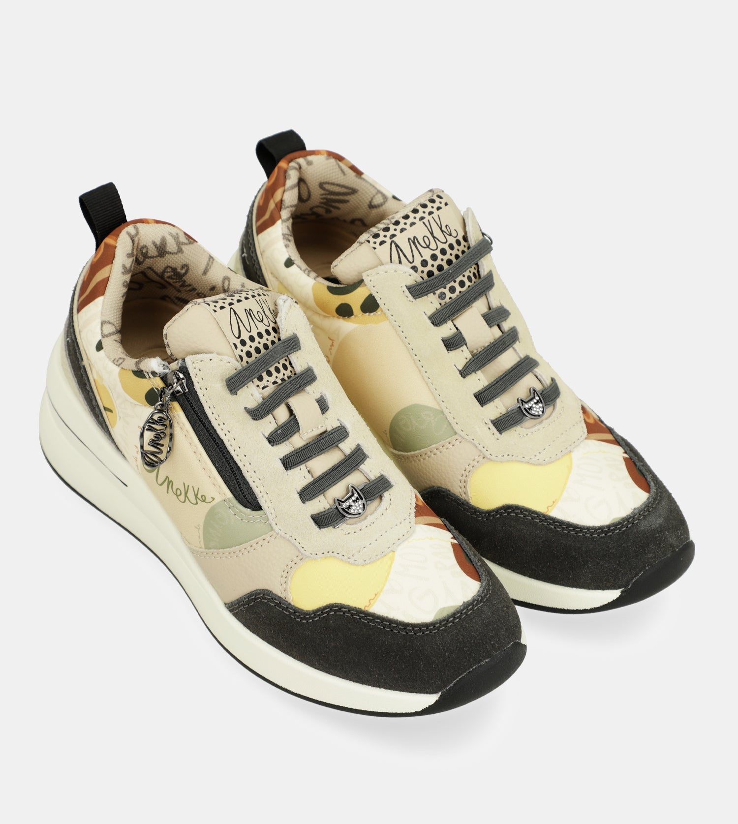 Sneakers a cuneo multicolore
