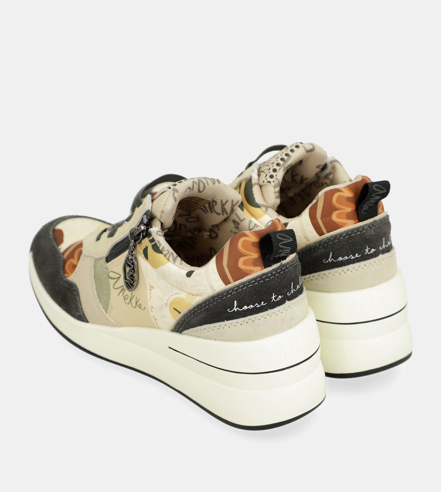 Sneakers a cuneo multicolore