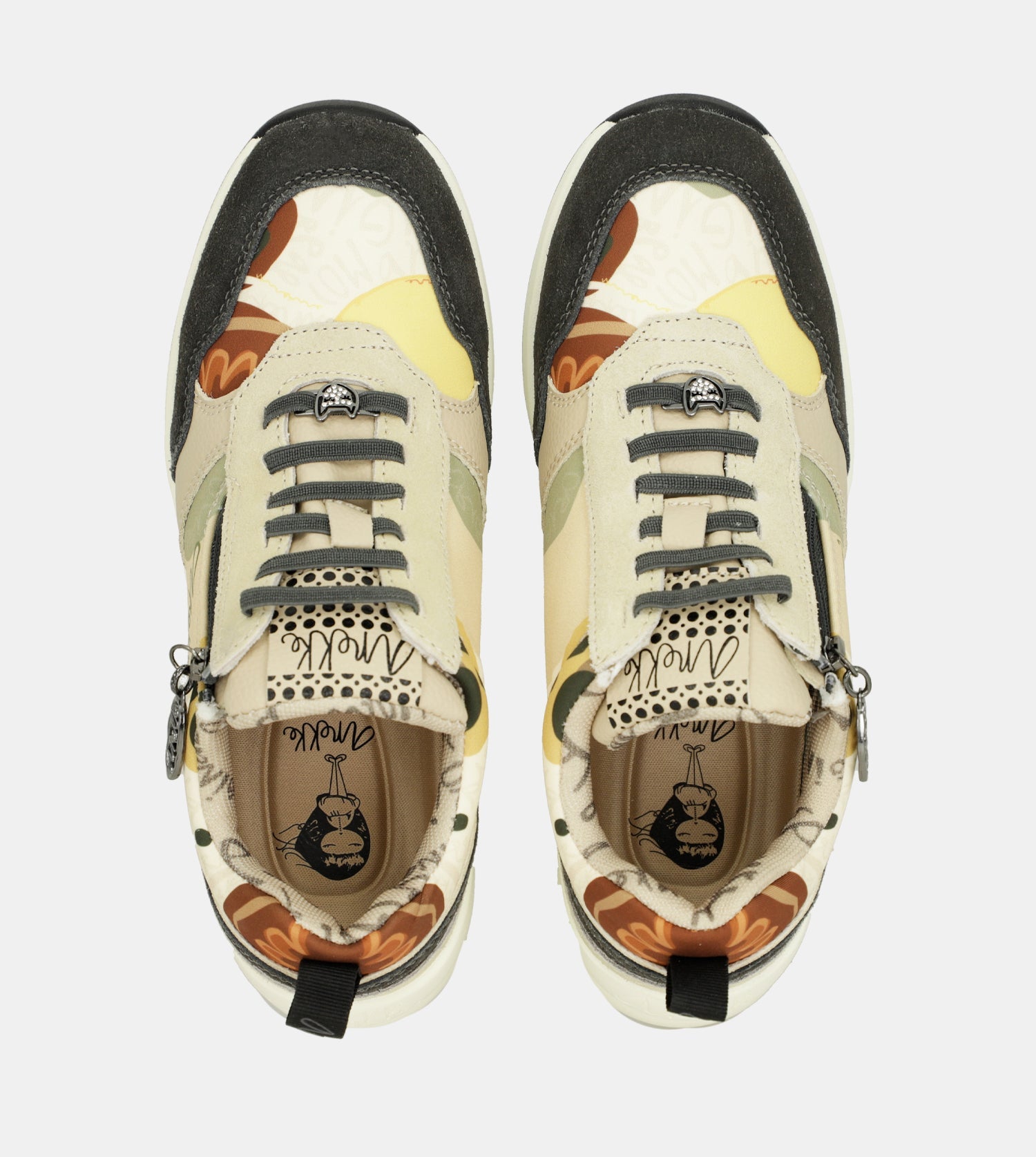 Sneakers a cuneo multicolore