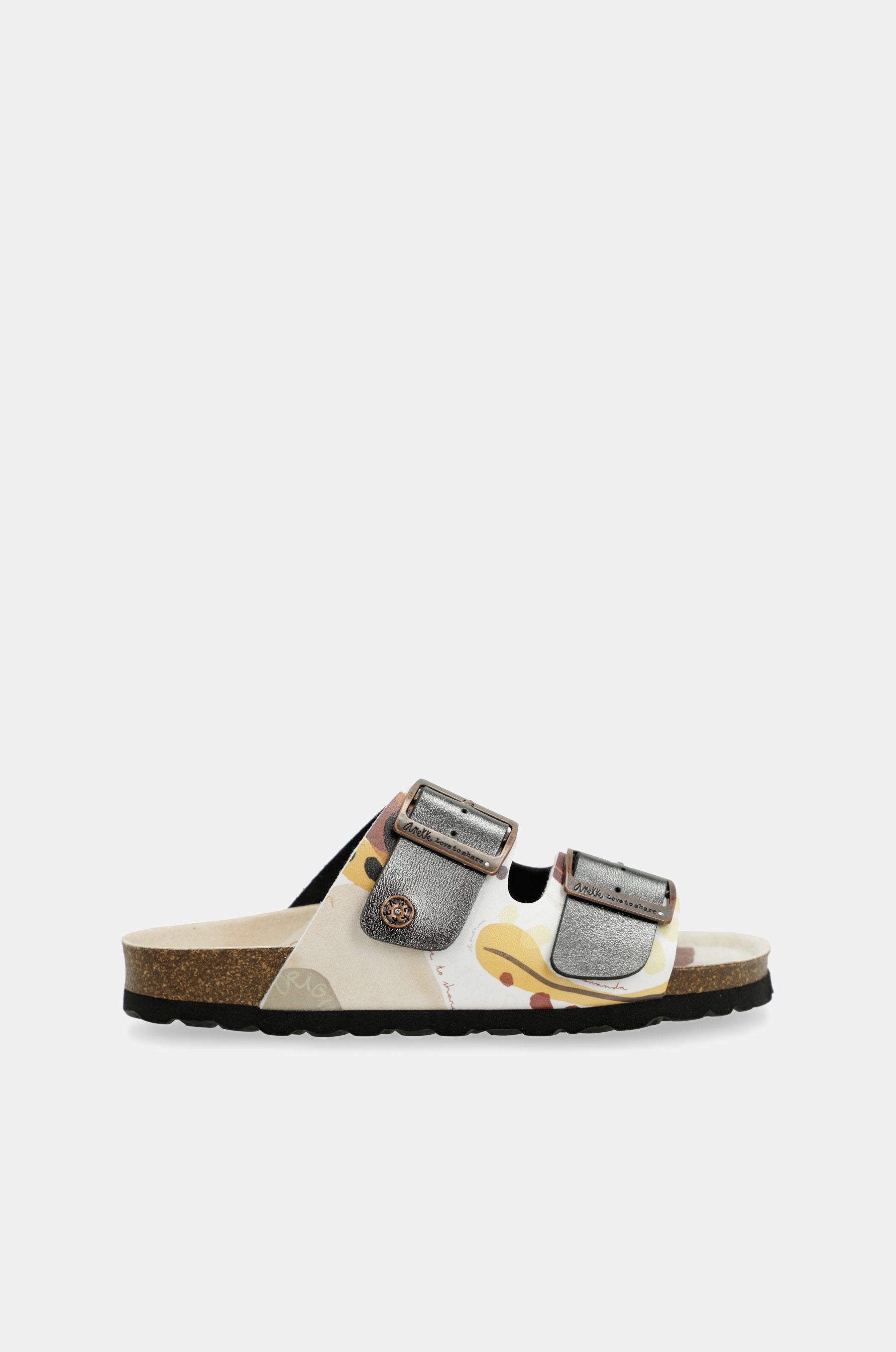 Sandali bio multicolore neri