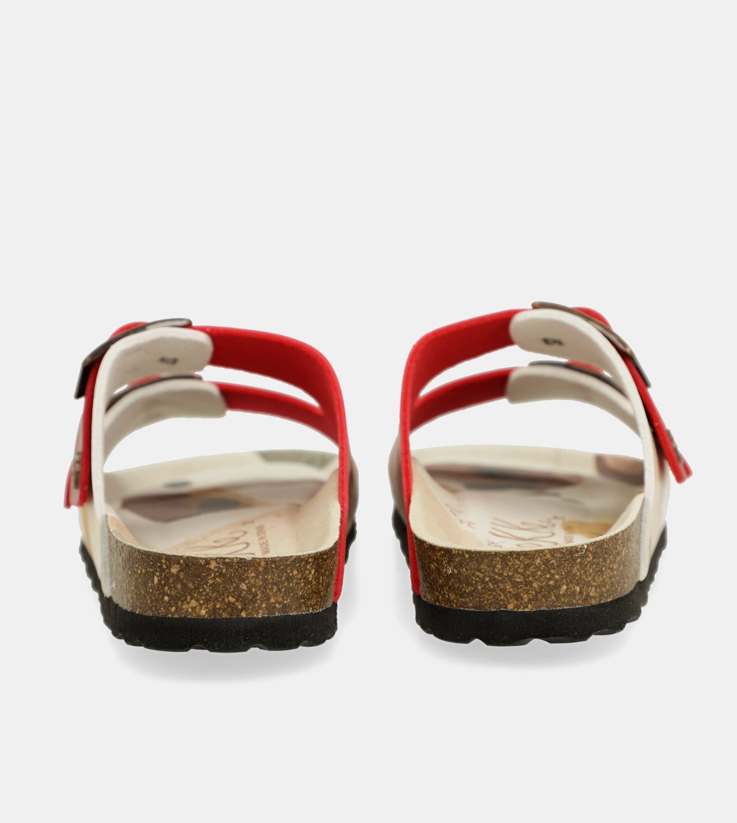 Sandali bio multicolore rossi