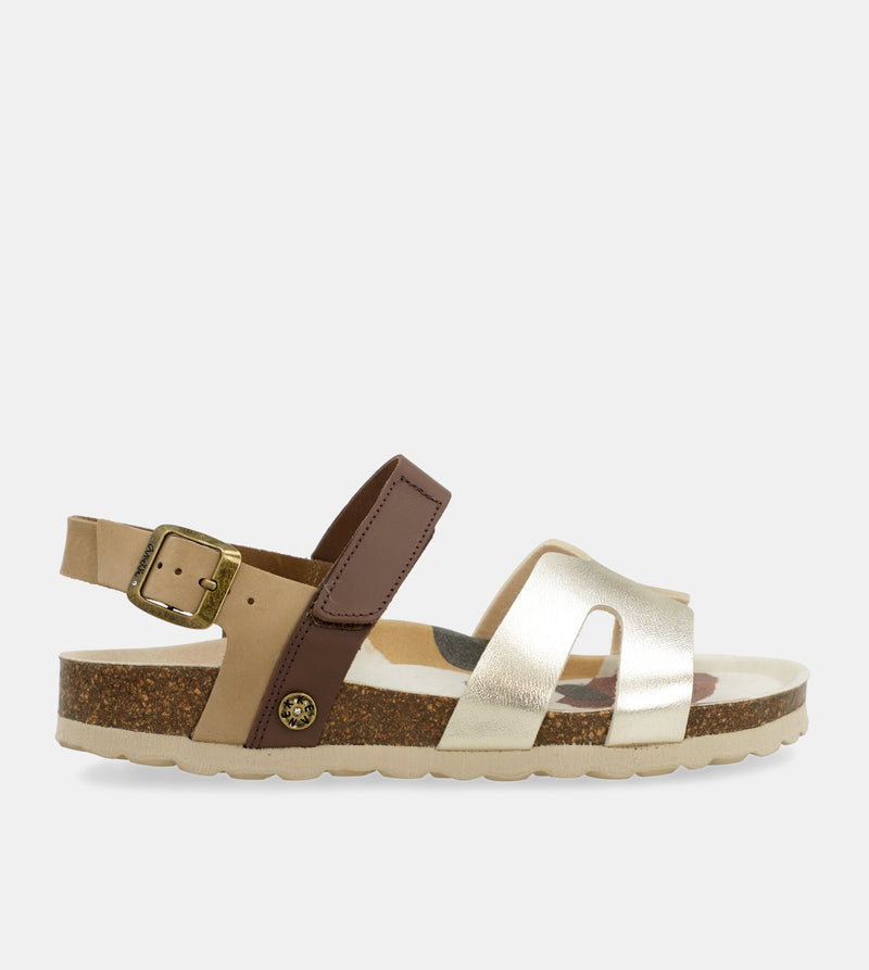 Sandali oro e marroni