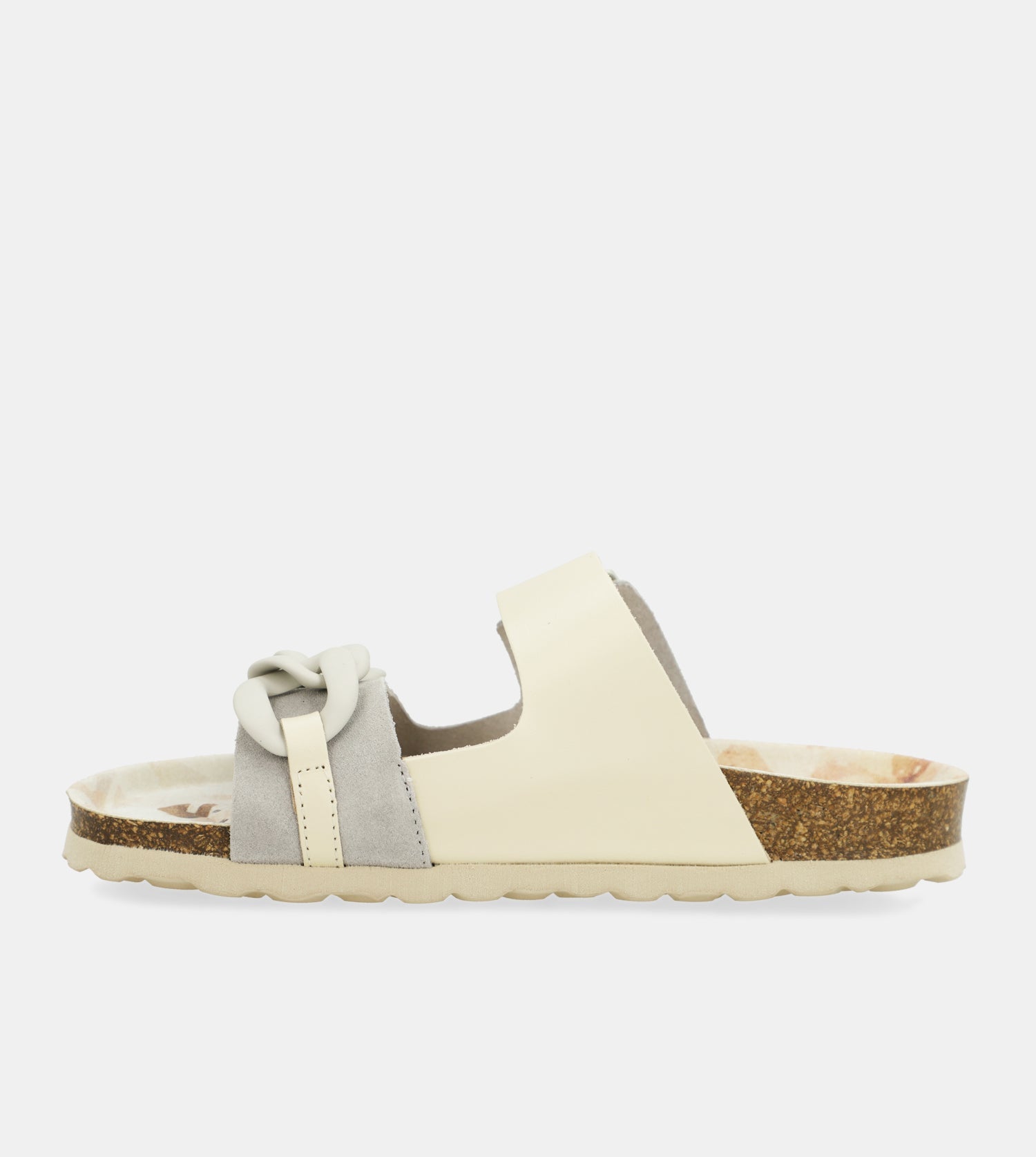 Sandali bio grigi con catena