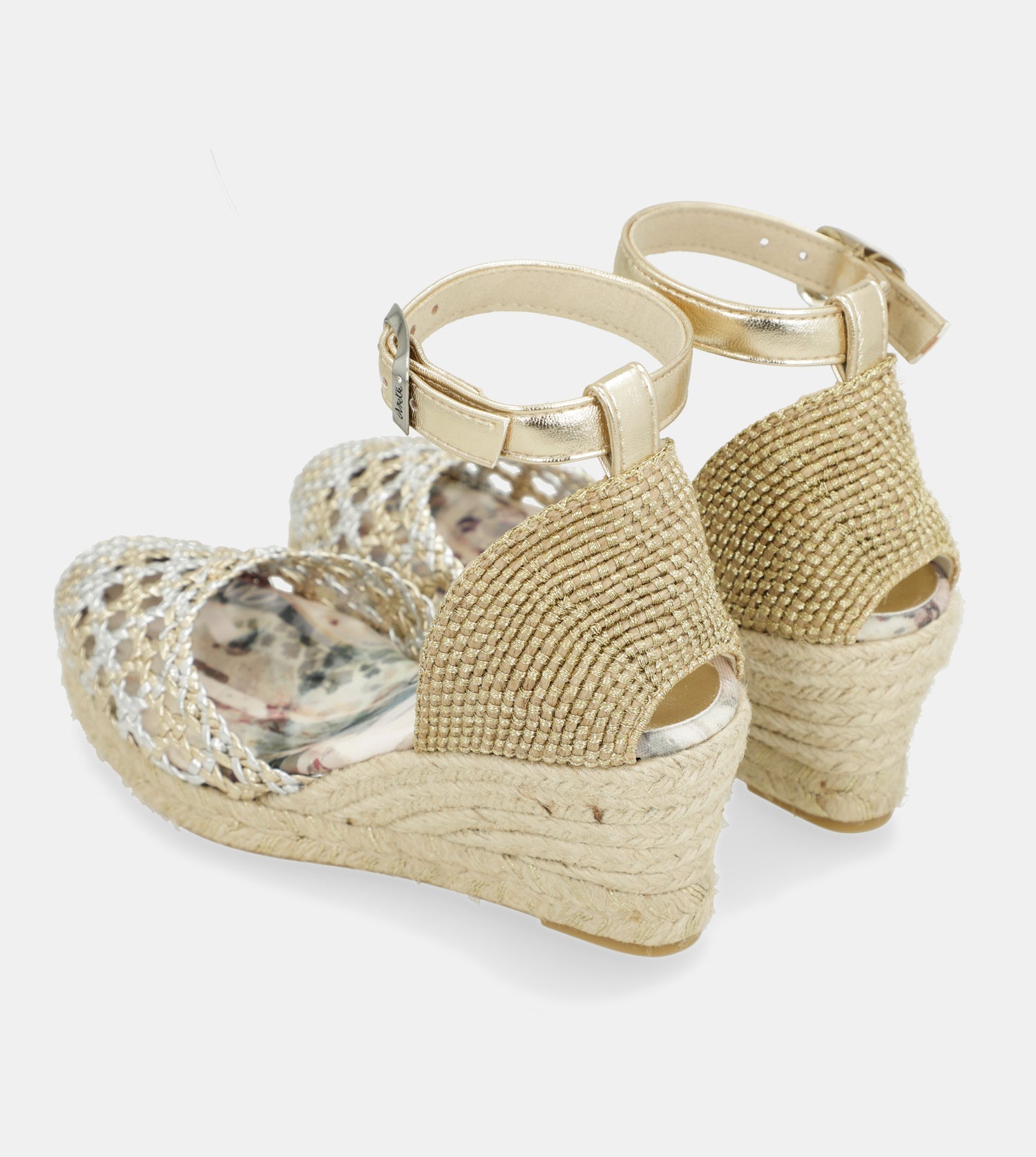 Sandali con zeppa argento Memories