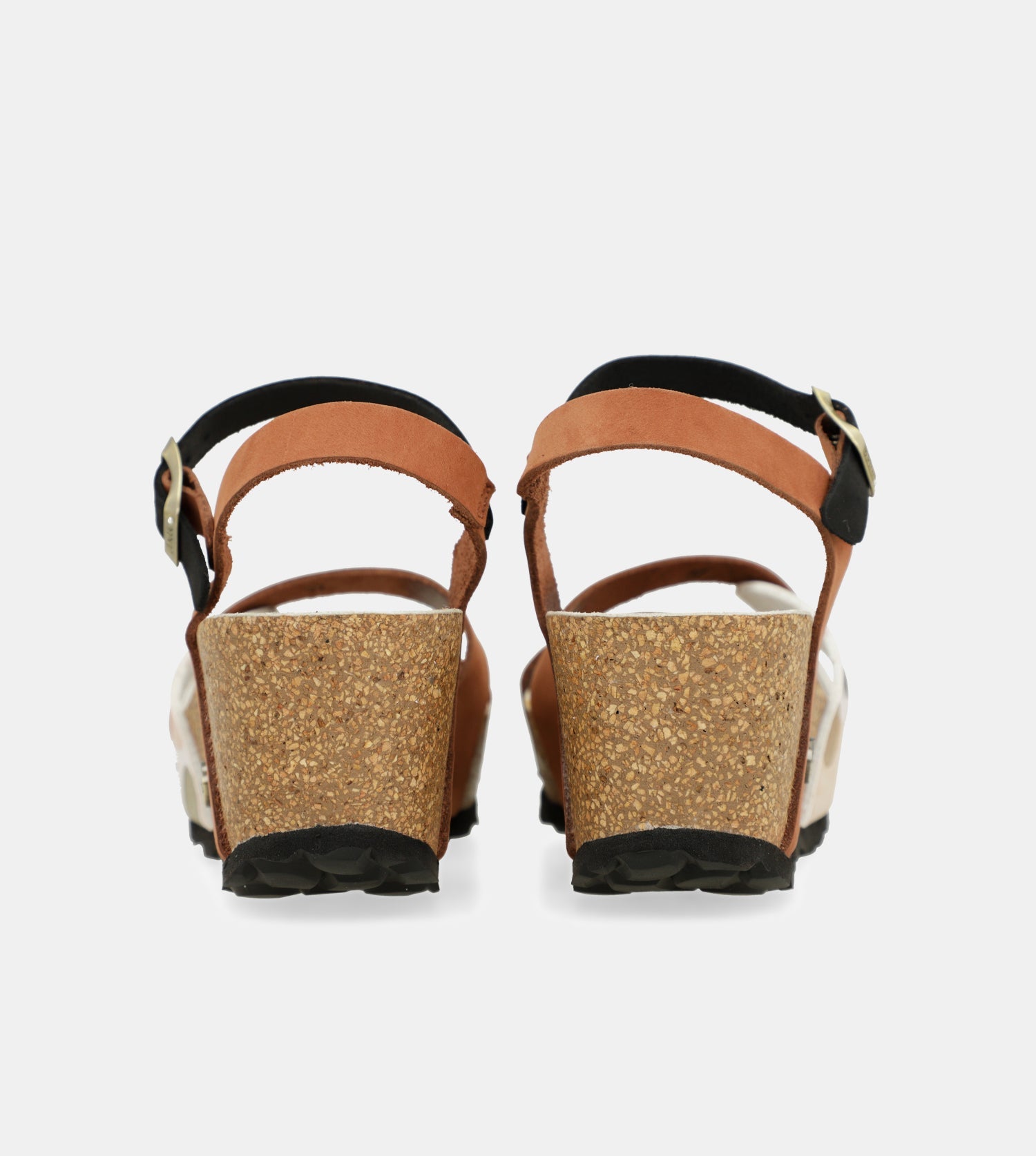 Sandali con zeppa bio con cinturini in pelle