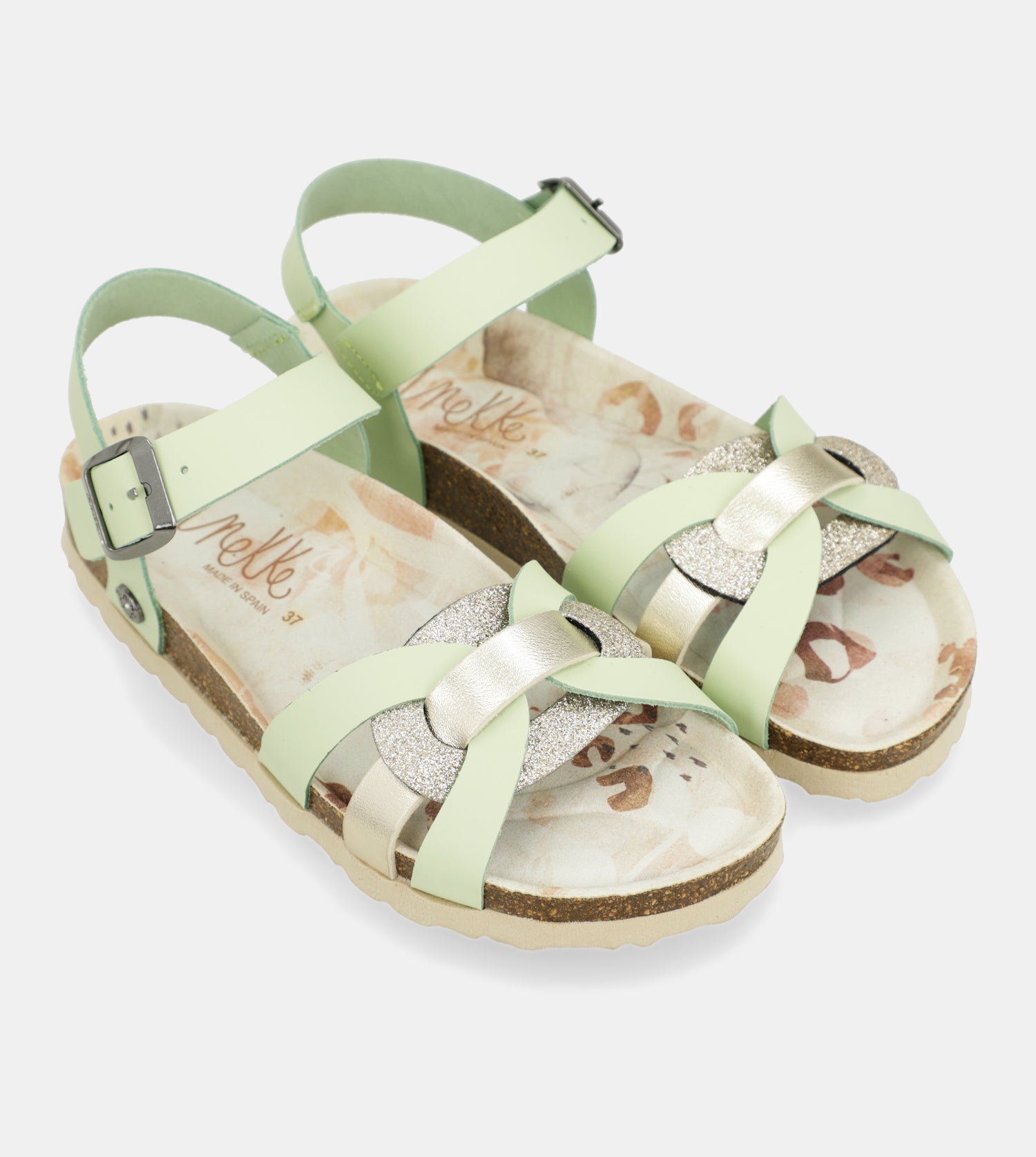 Sandali con cinturini Memories verdi