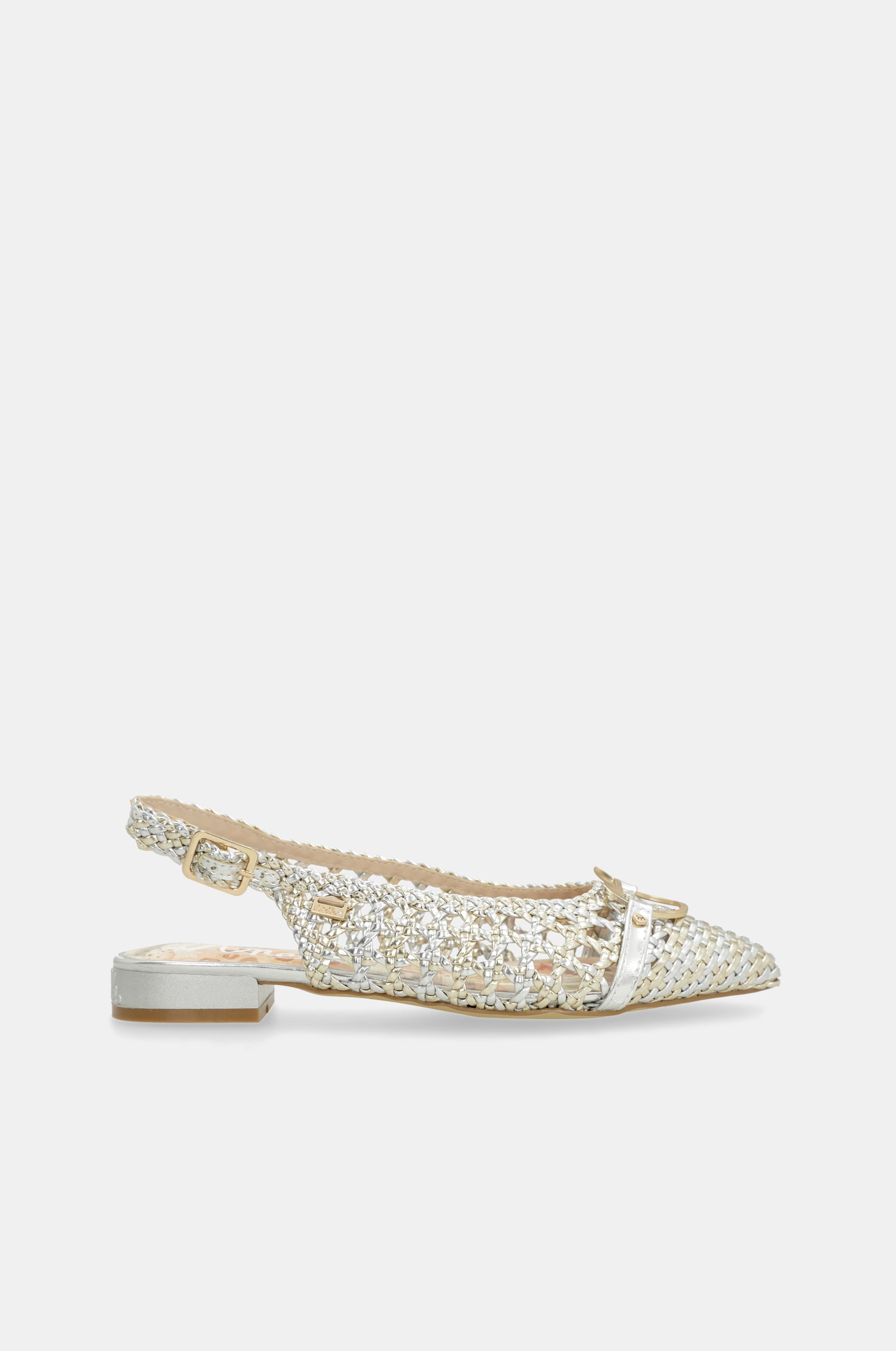 Ballerine slingback oro e argento