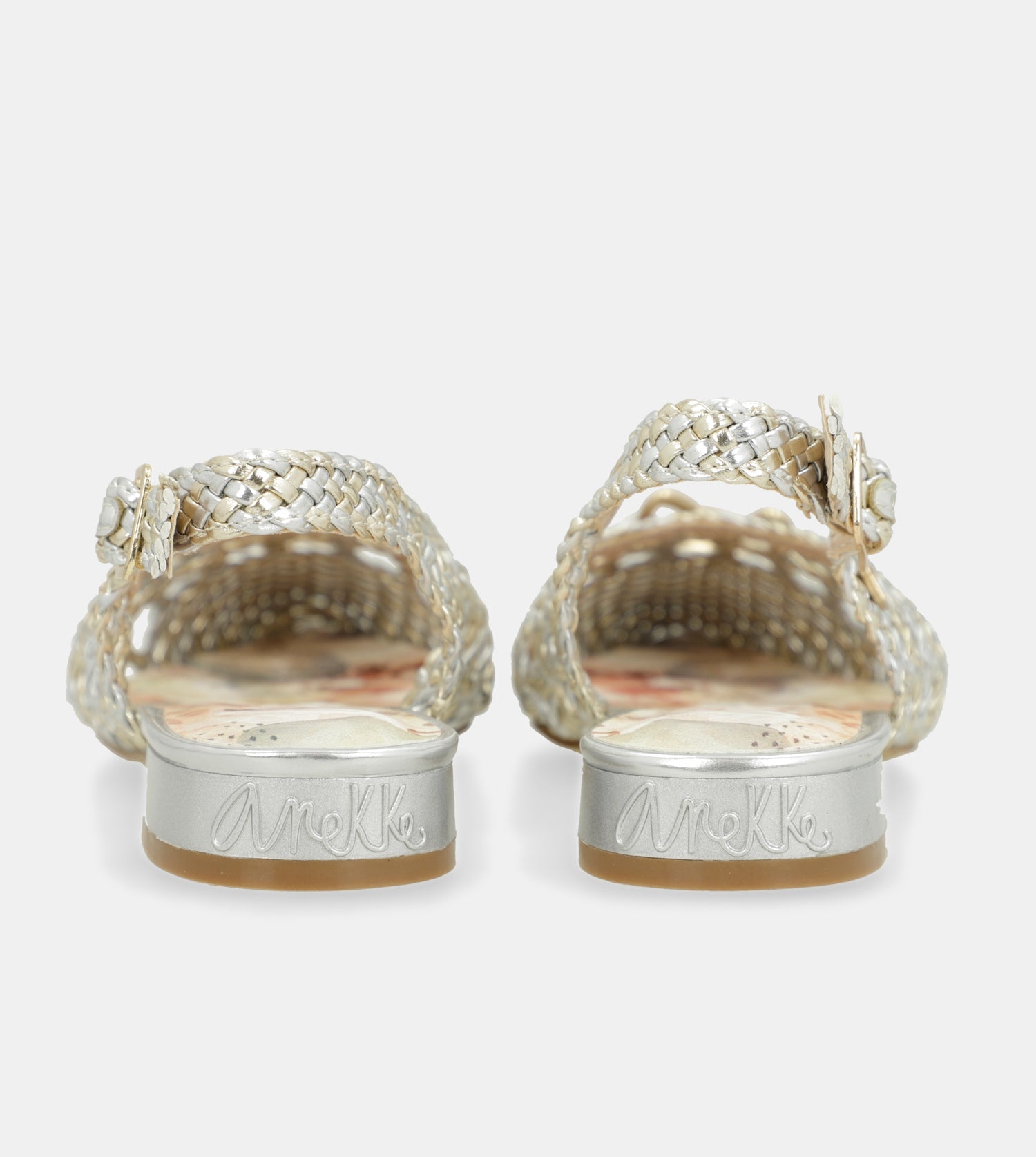Ballerine slingback oro e argento
