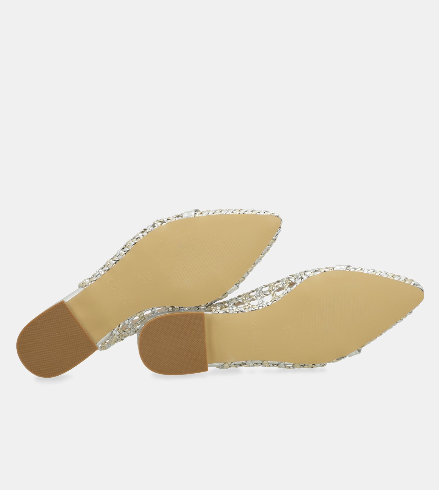 Ballerine slingback oro e argento