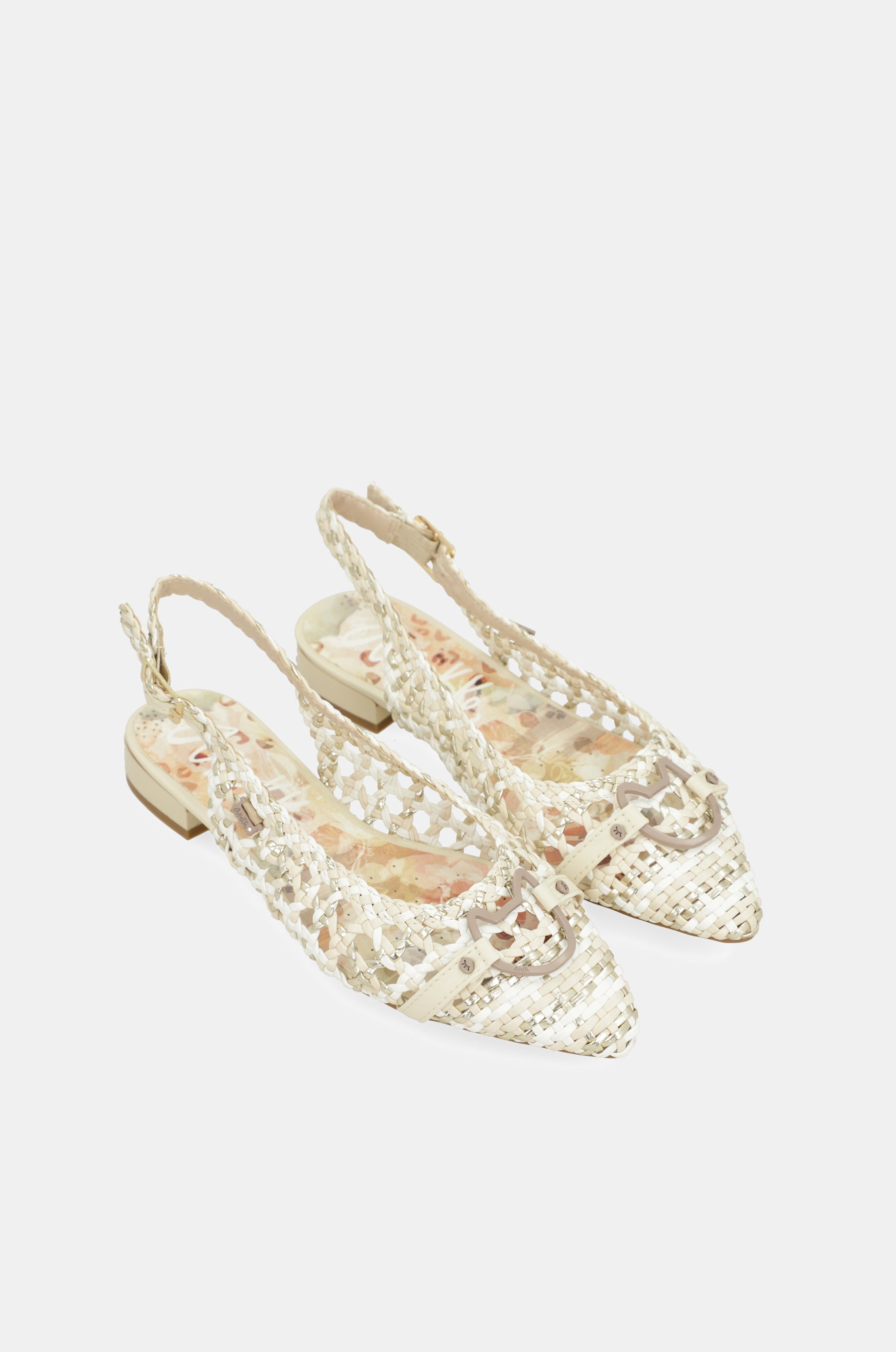 Ballerine slingback bianche e rosa