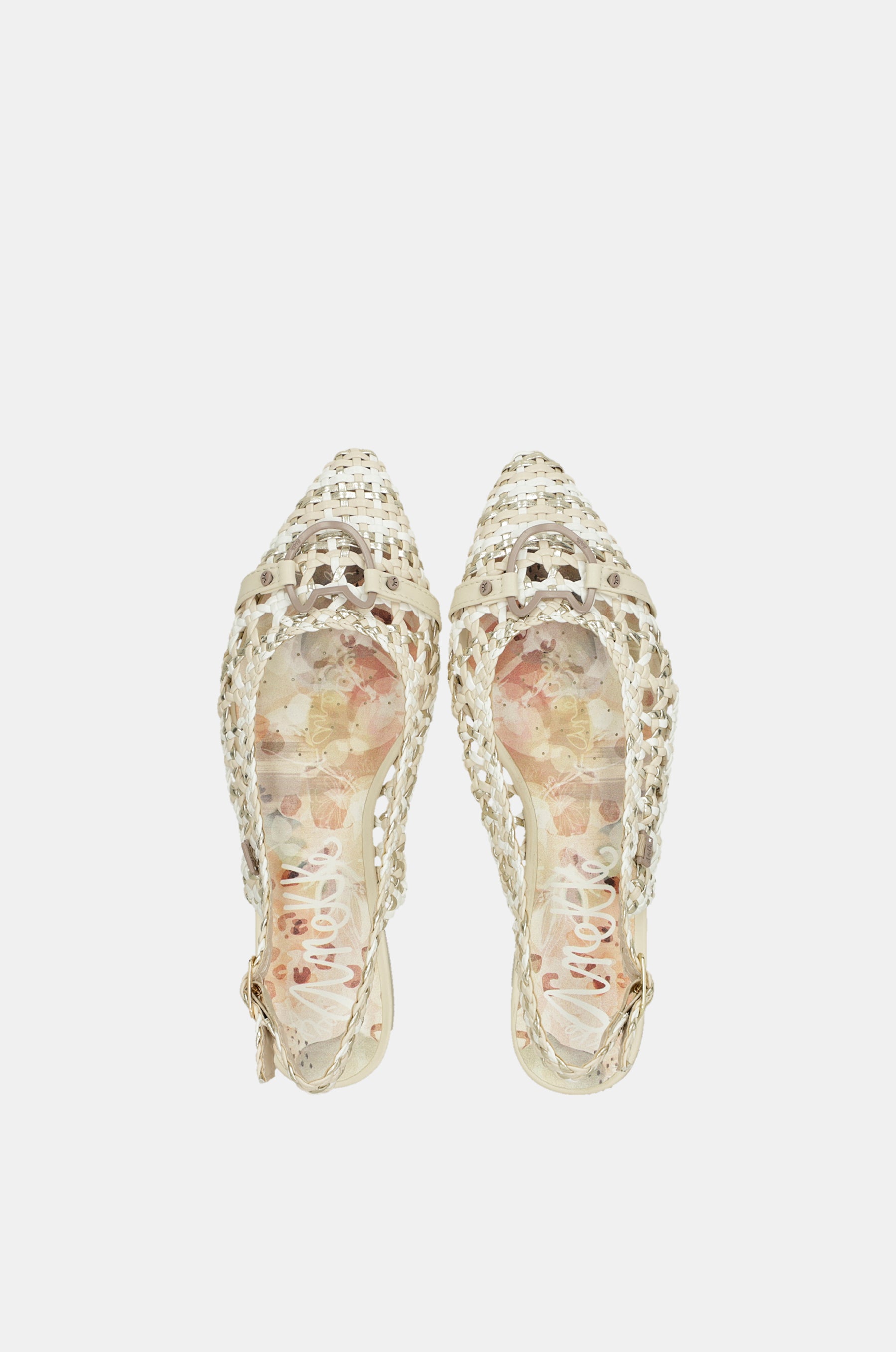 Ballerine slingback bianche e rosa