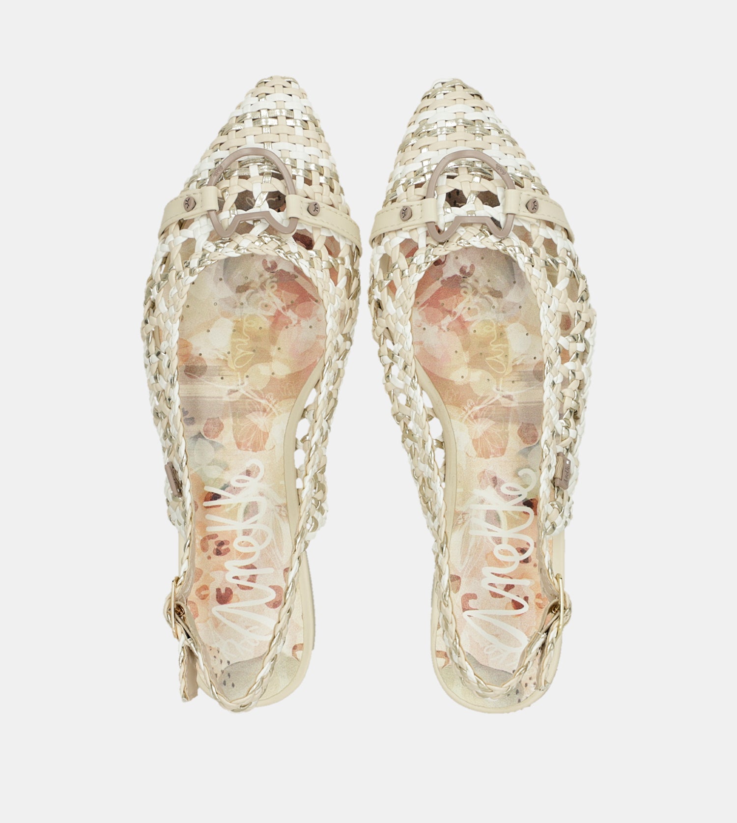 Ballerine slingback bianche e rosa